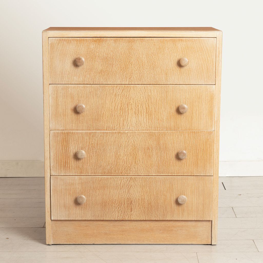 1940s Limed Oak Chest Of Drawers photo furniture