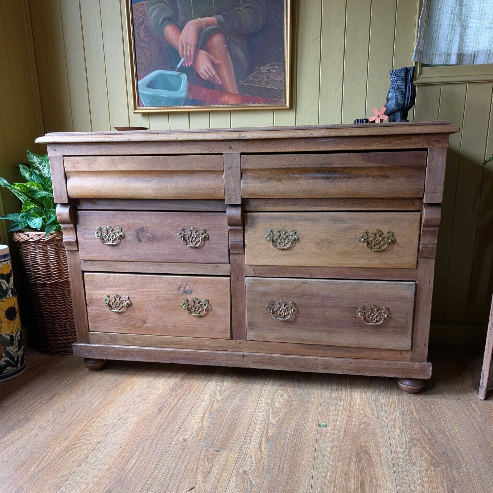 Antique Bank Of Drawers, 1800s photo vintage