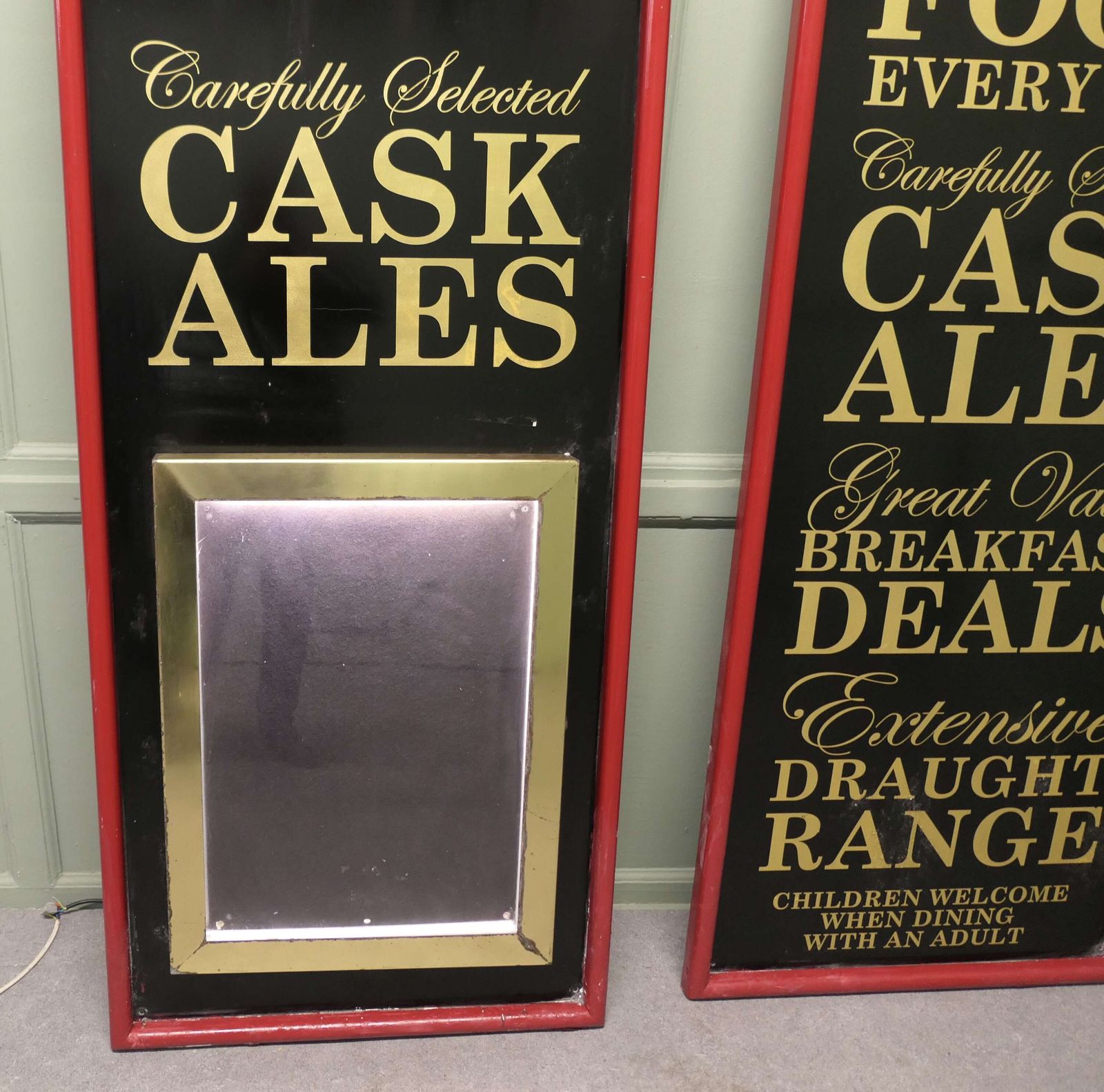 6ft Illuminated Menu Board & Restaurant Welcome Board These Are Matching Hand Painted photo for sale