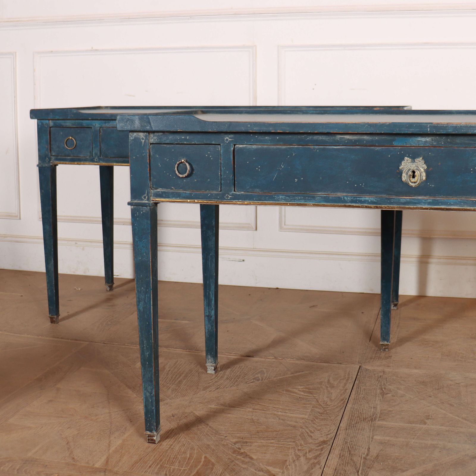 Pair Of Painted Oak Desks/ Bedside Tables photo for sale