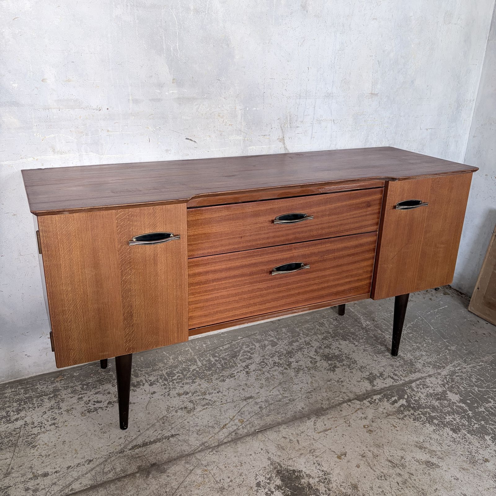 photo furniture Harris Lebus Mid Century Teak & Oak Compact Sideboard