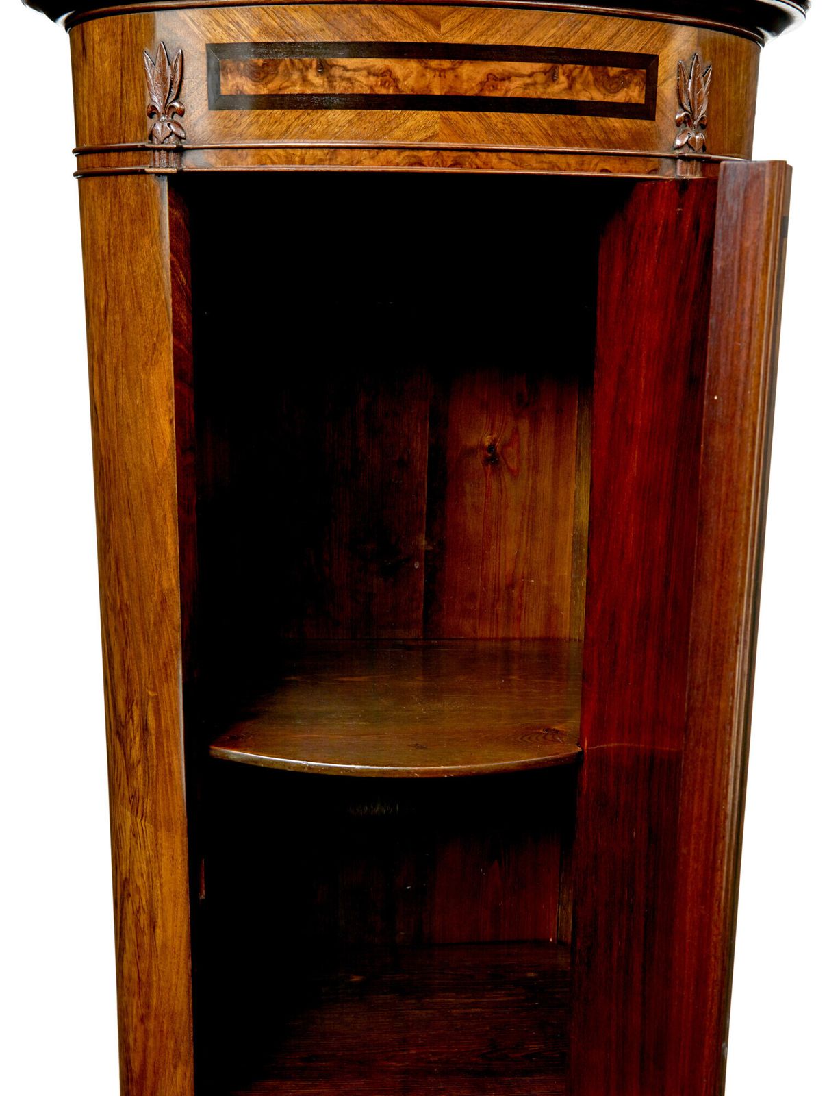 19th Century Burr Walnut Pedestal Cupboard photo 3575.0