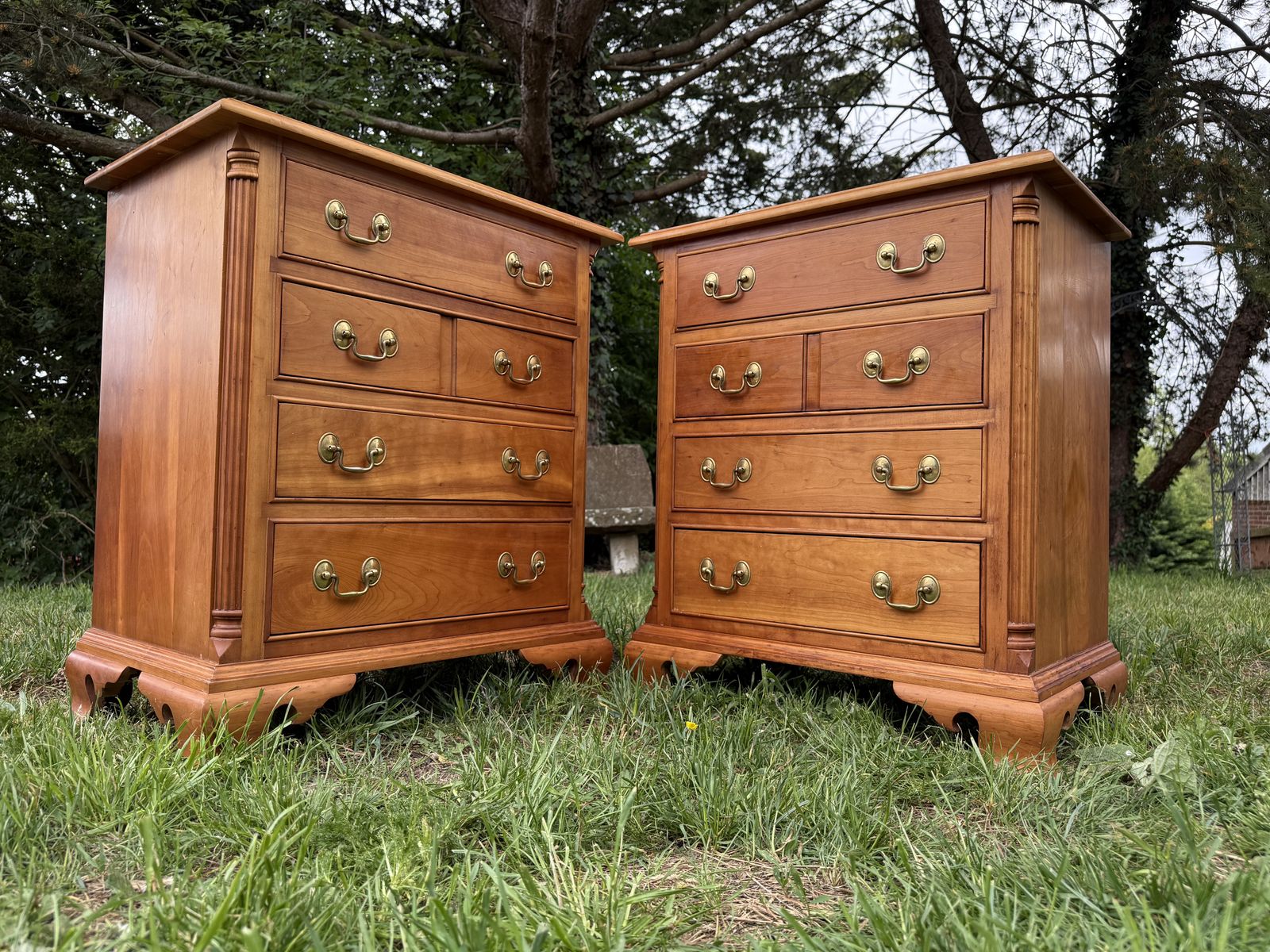 photo furniture Pair Of Regency Style Bedside Tables Chest Of Drawers Stickley Side Tables