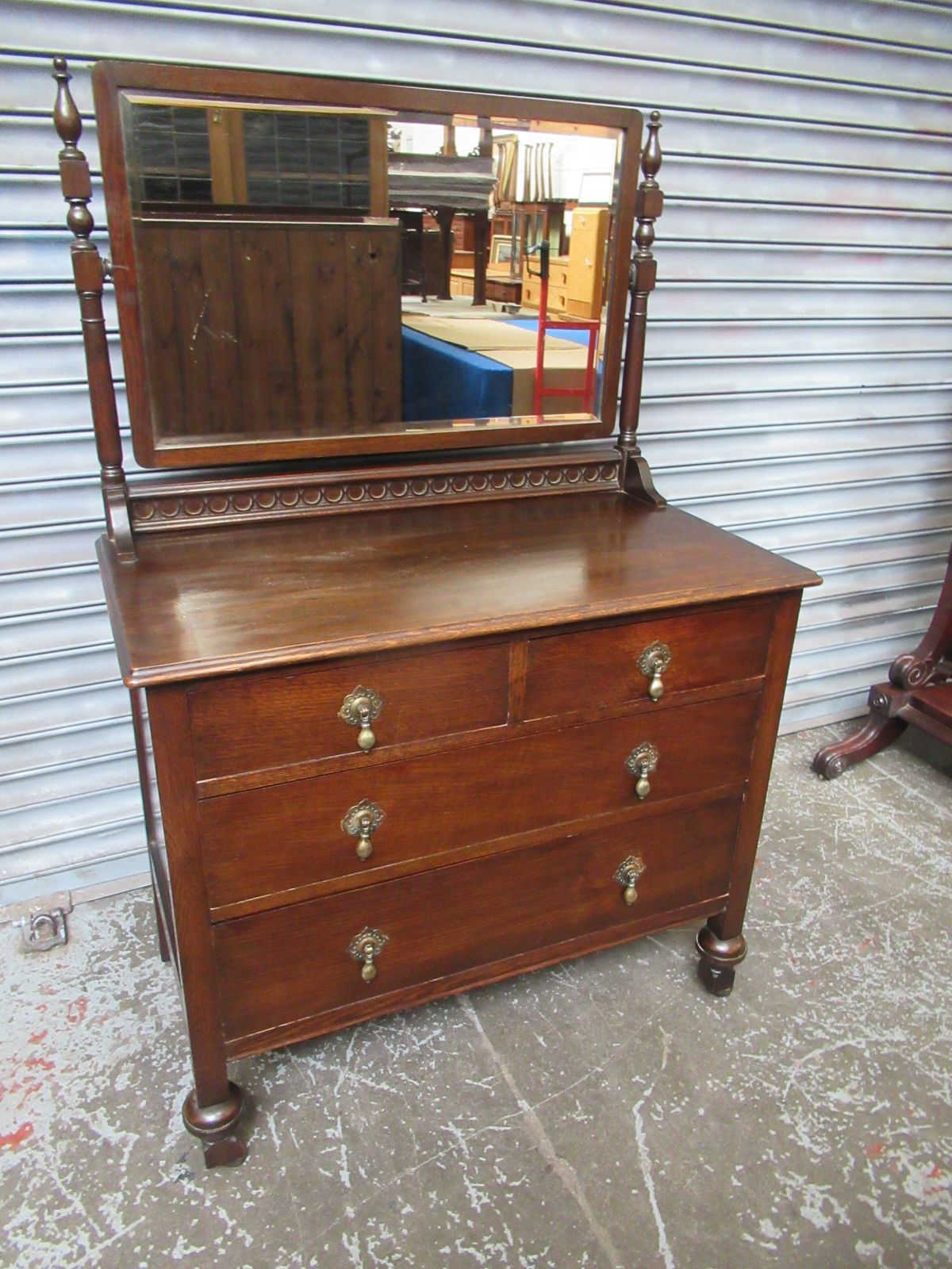 Vintage Oak  1930s Dressing Table photo furniture