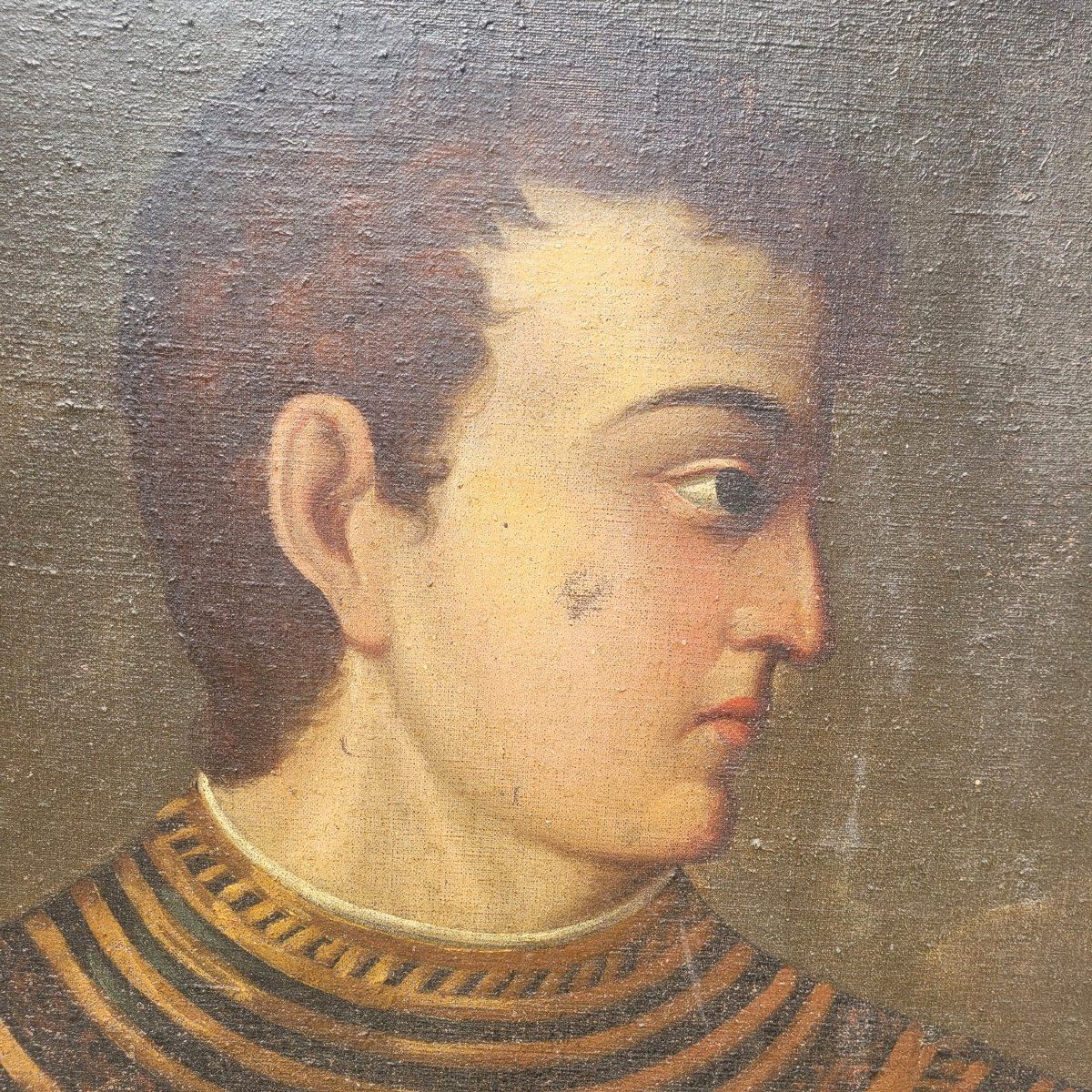 Portret van Caligula, keizer, in harnas, H156cm, Italië, 17e eeuw photo vinterior