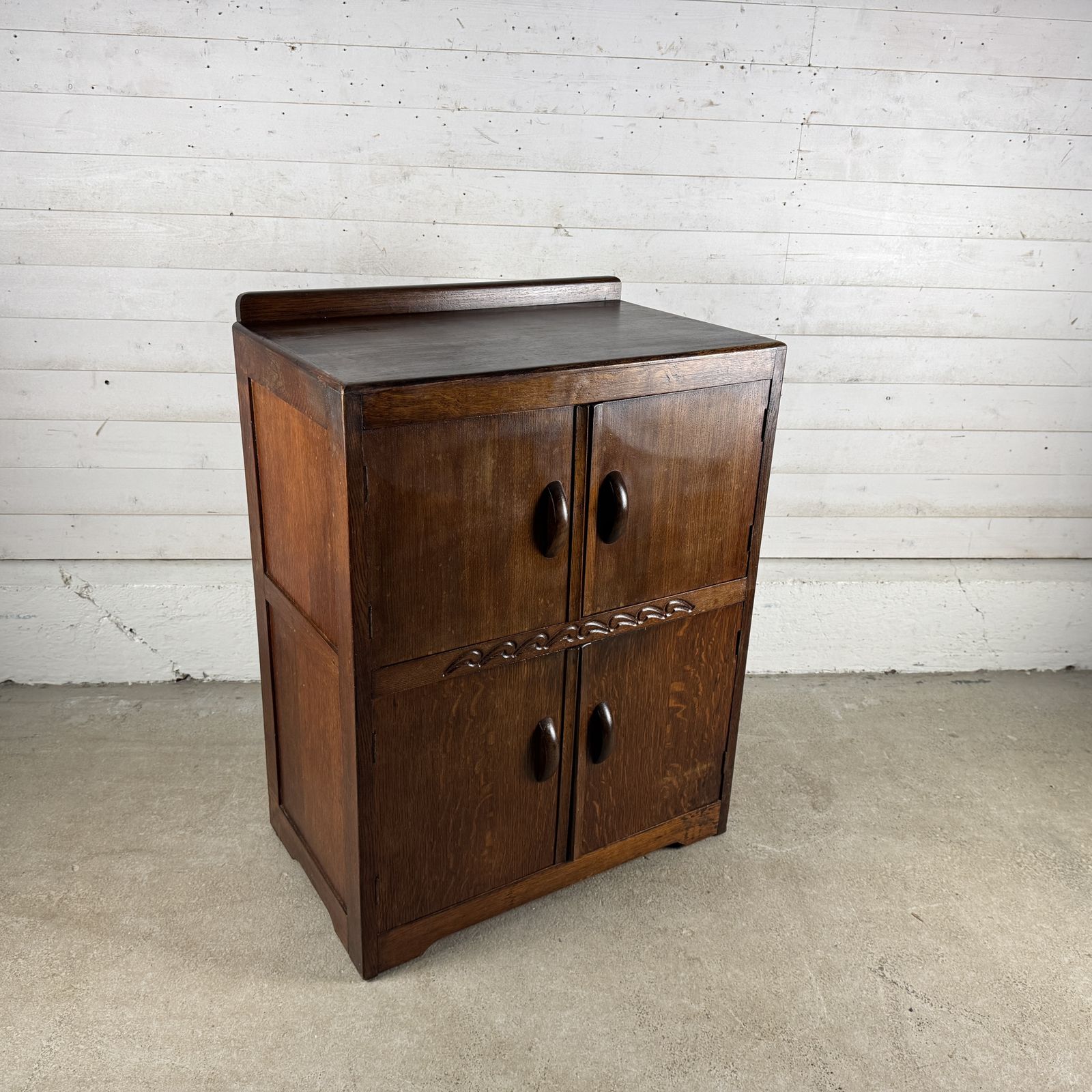 Antique Deco Oak Filing Cupboard photo furniture