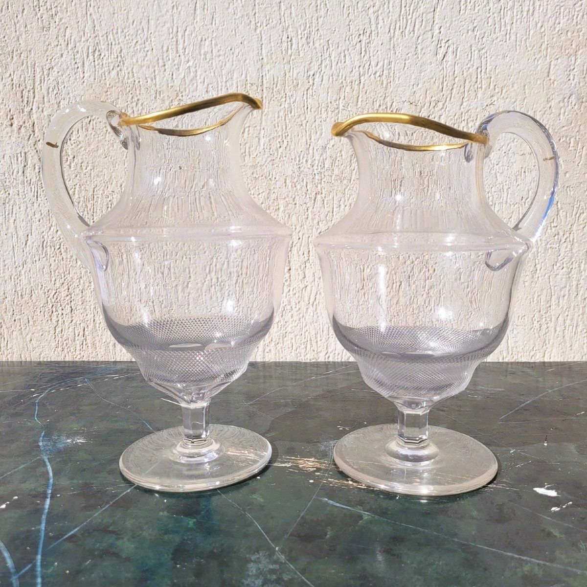 photo for sale Service de 11 grands verres et 2 carafes, XXe siècle, Italie