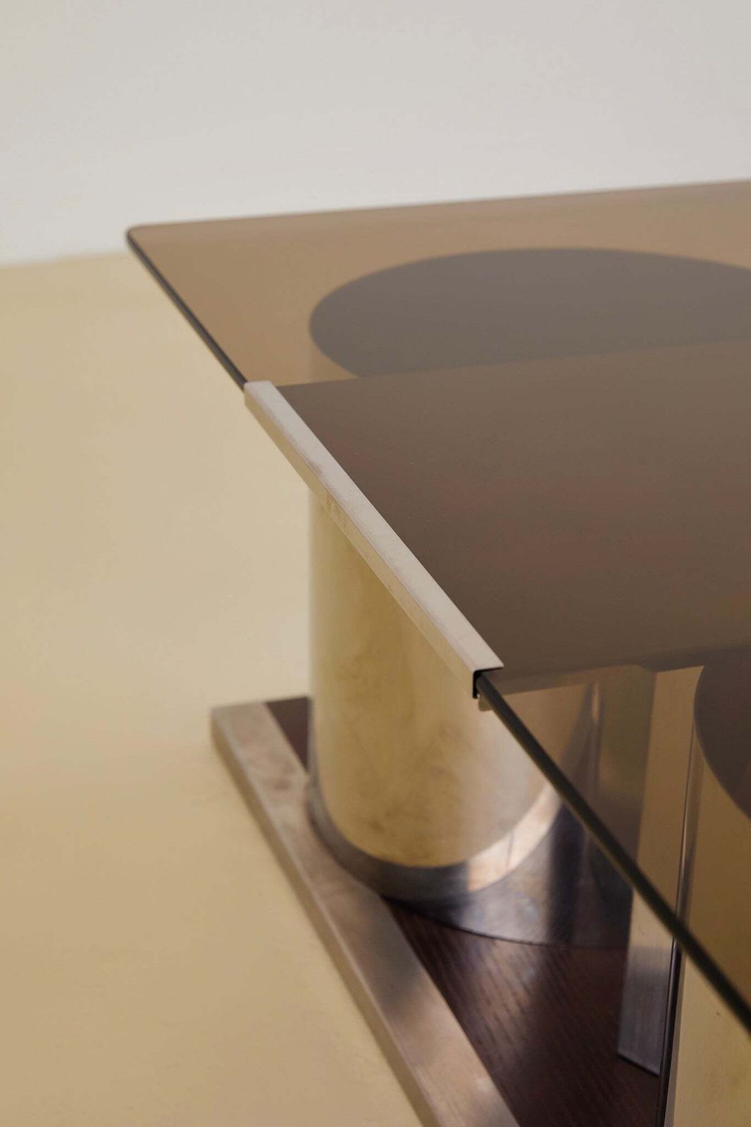 Chrome And Glass Coffee Table Forming Bar By Lodovico Acerbis photo Furniture
