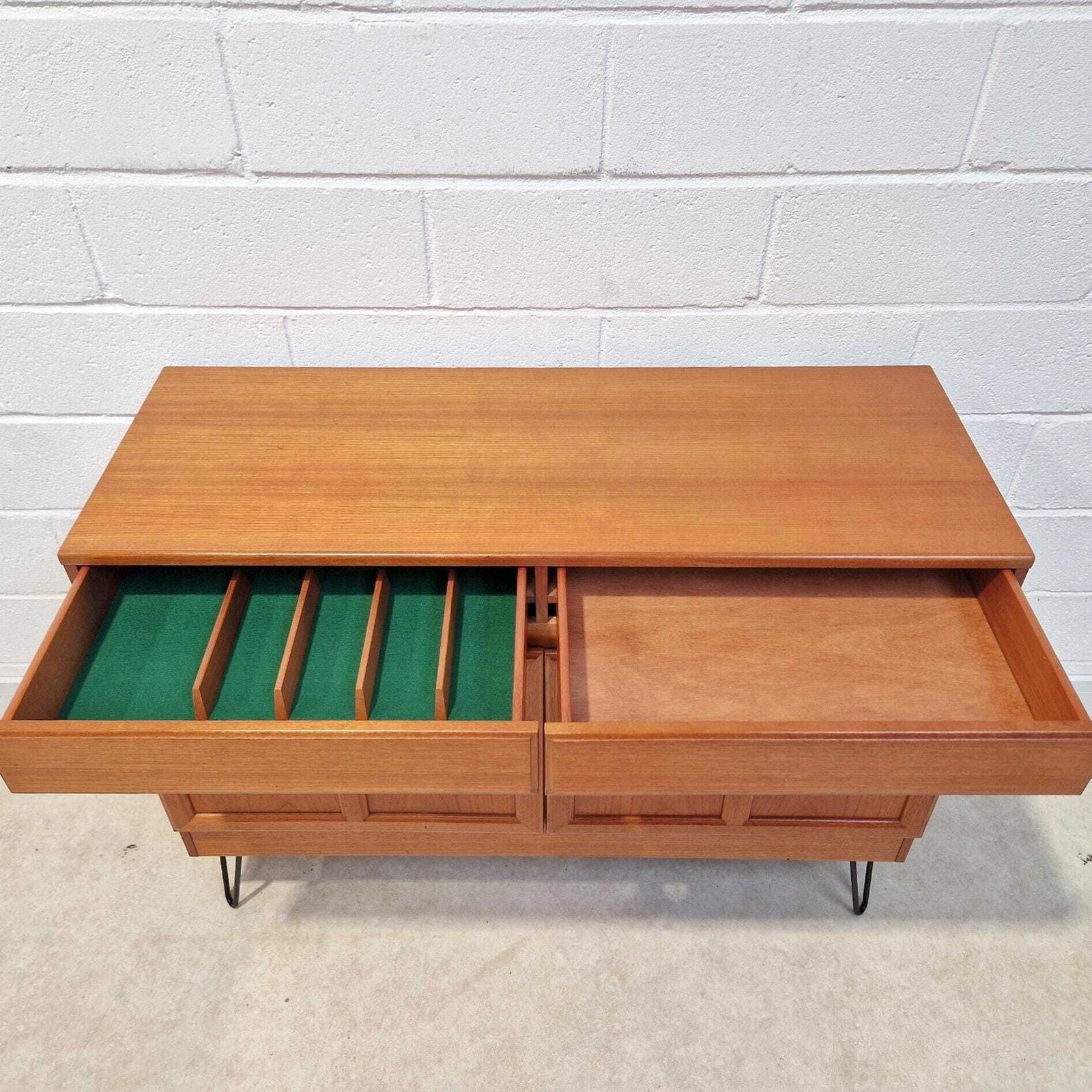 McIntosh Kelvin Vintage Mid Century Golden Teak Compact Sideboard Cabinet Credenza Pg206 photo vinterior
