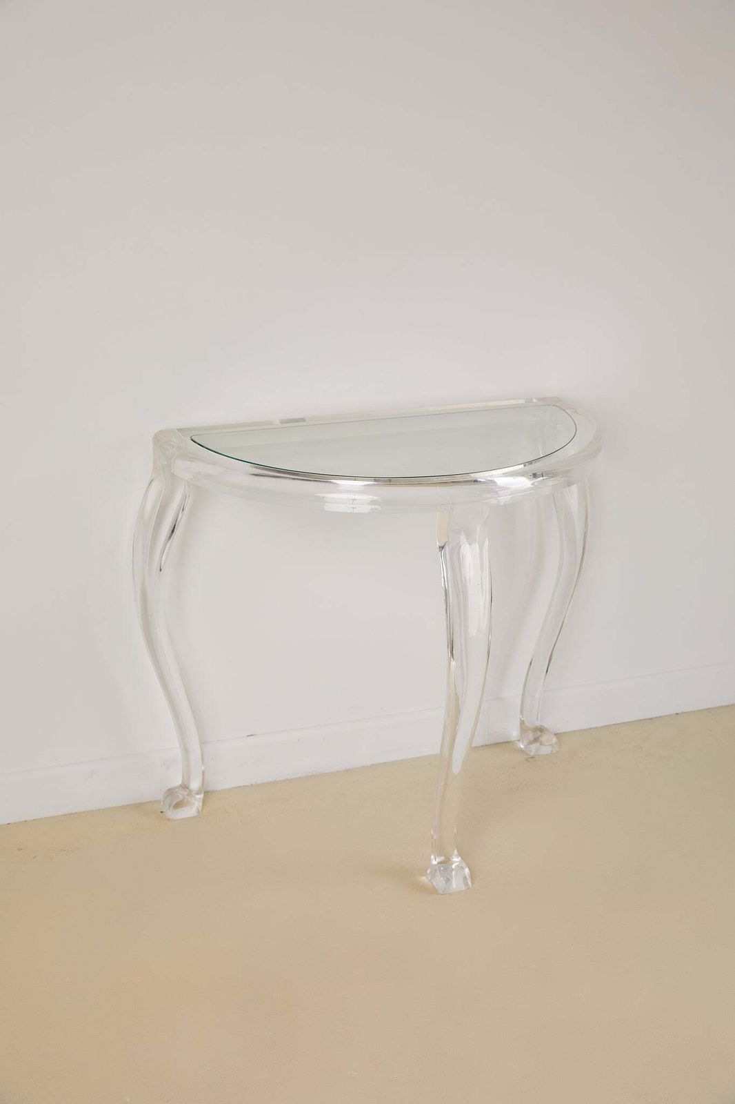 Italian Lucite Accent Table, 1980s photo for sale