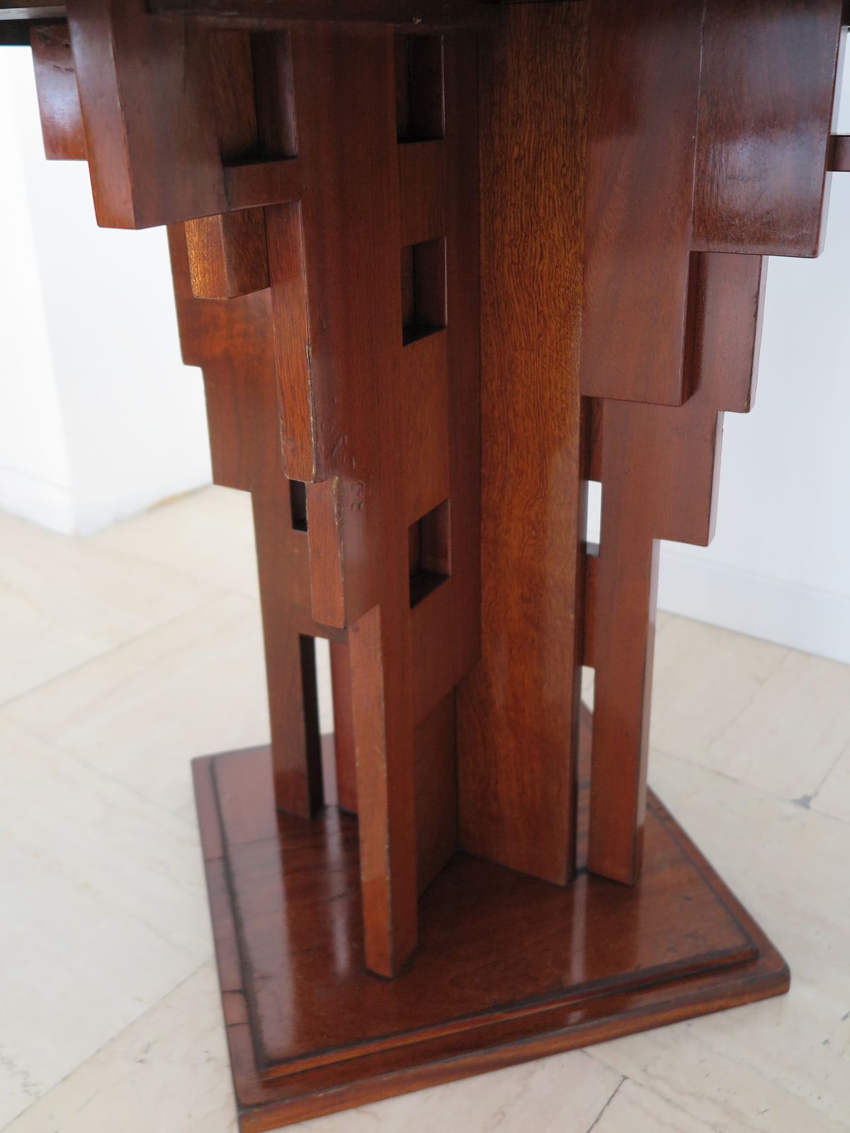 photo buy Couple Of  Burl Wood Tables Or Gueridon Art Decò With Sculptural Legs, Italy 1930s
