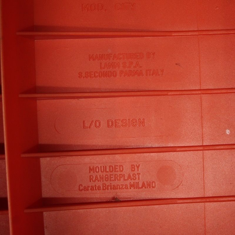 Pair Of Red City Chairs By Lucci & Orlandini For Lamm photo buy