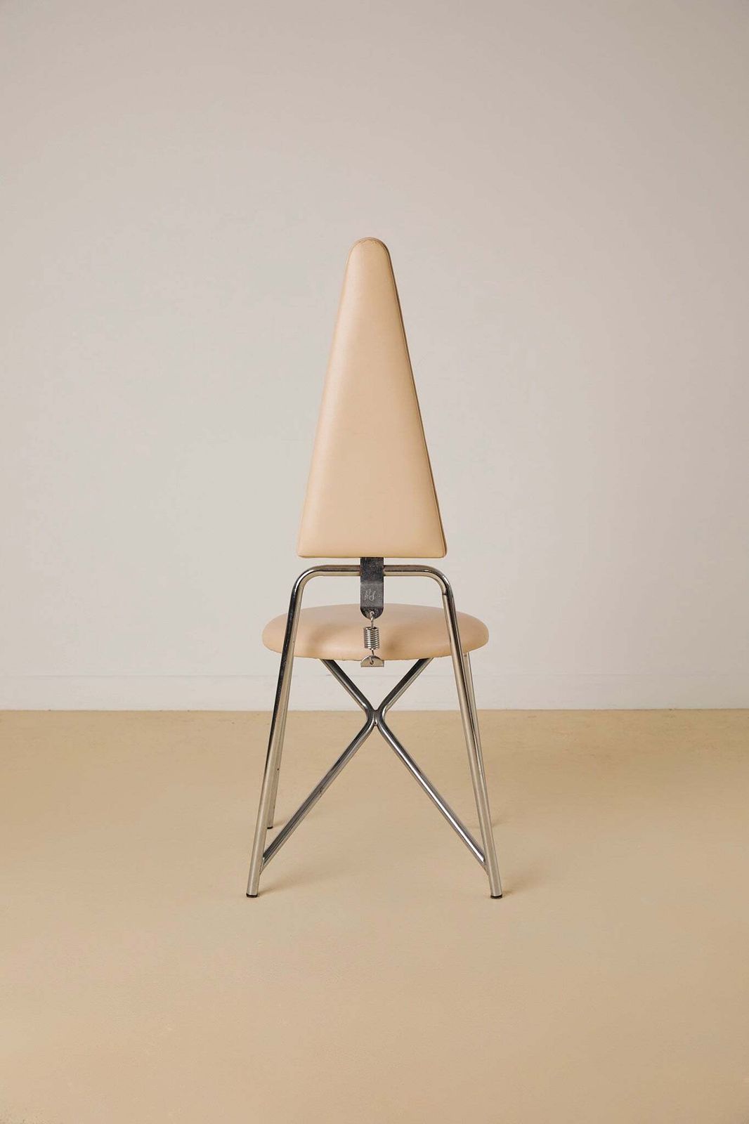 White Leather Geometric Dining Chairs By Rach Finazzi Set Of X4 photo vintage