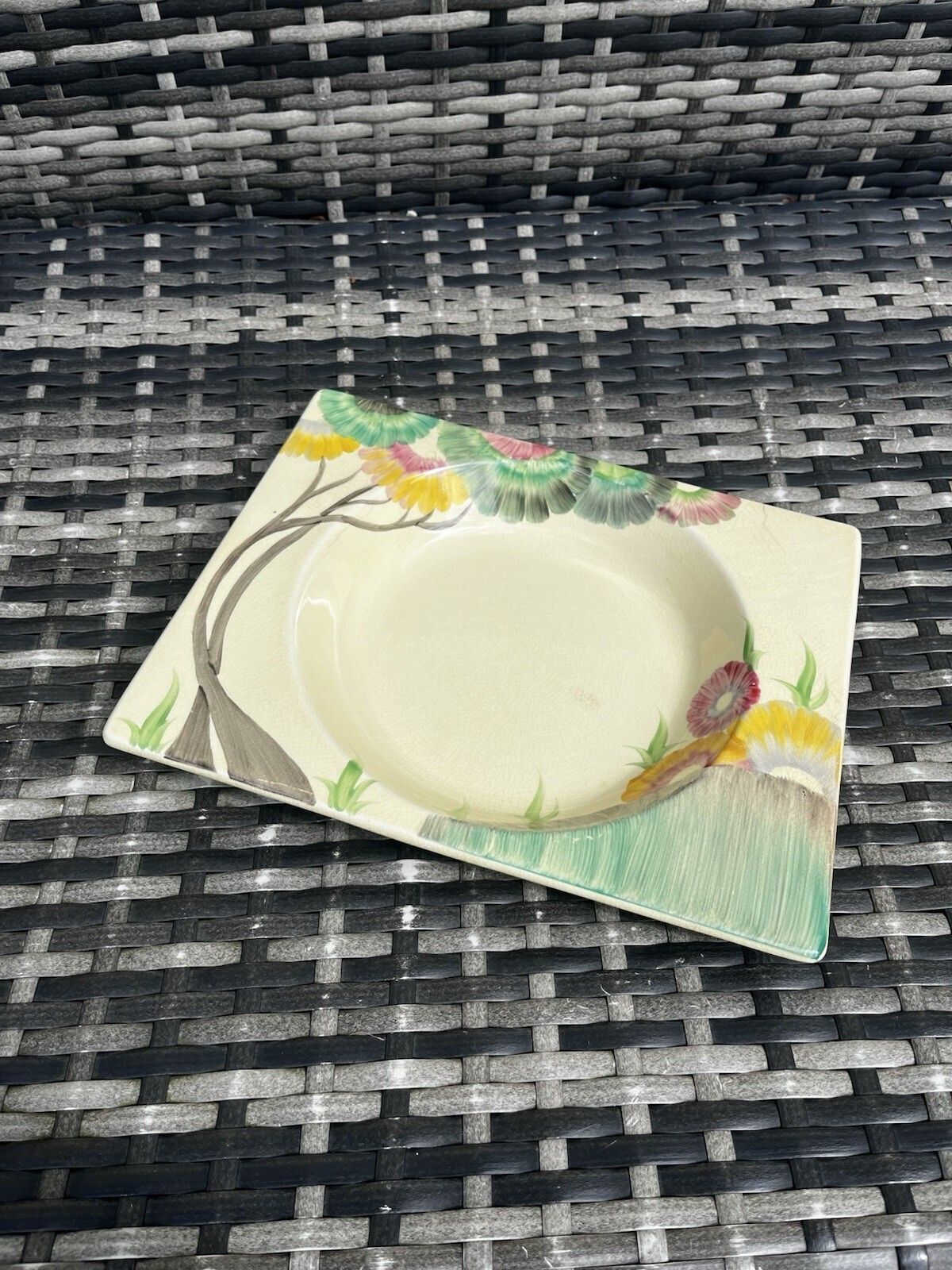 C1934 Art Deco Clarice Cliff Pottery Aurea Pattern 10.75" Biarritz Plate Dish photo Home Decor