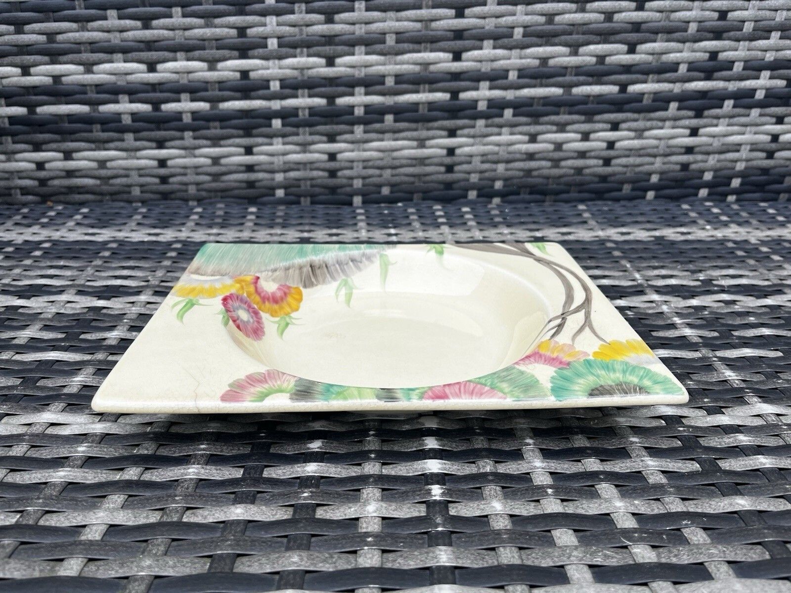 Home Decor C1934 Art Deco Clarice Cliff Pottery Aurea Pattern 10.75" Biarritz Plate Dish photo