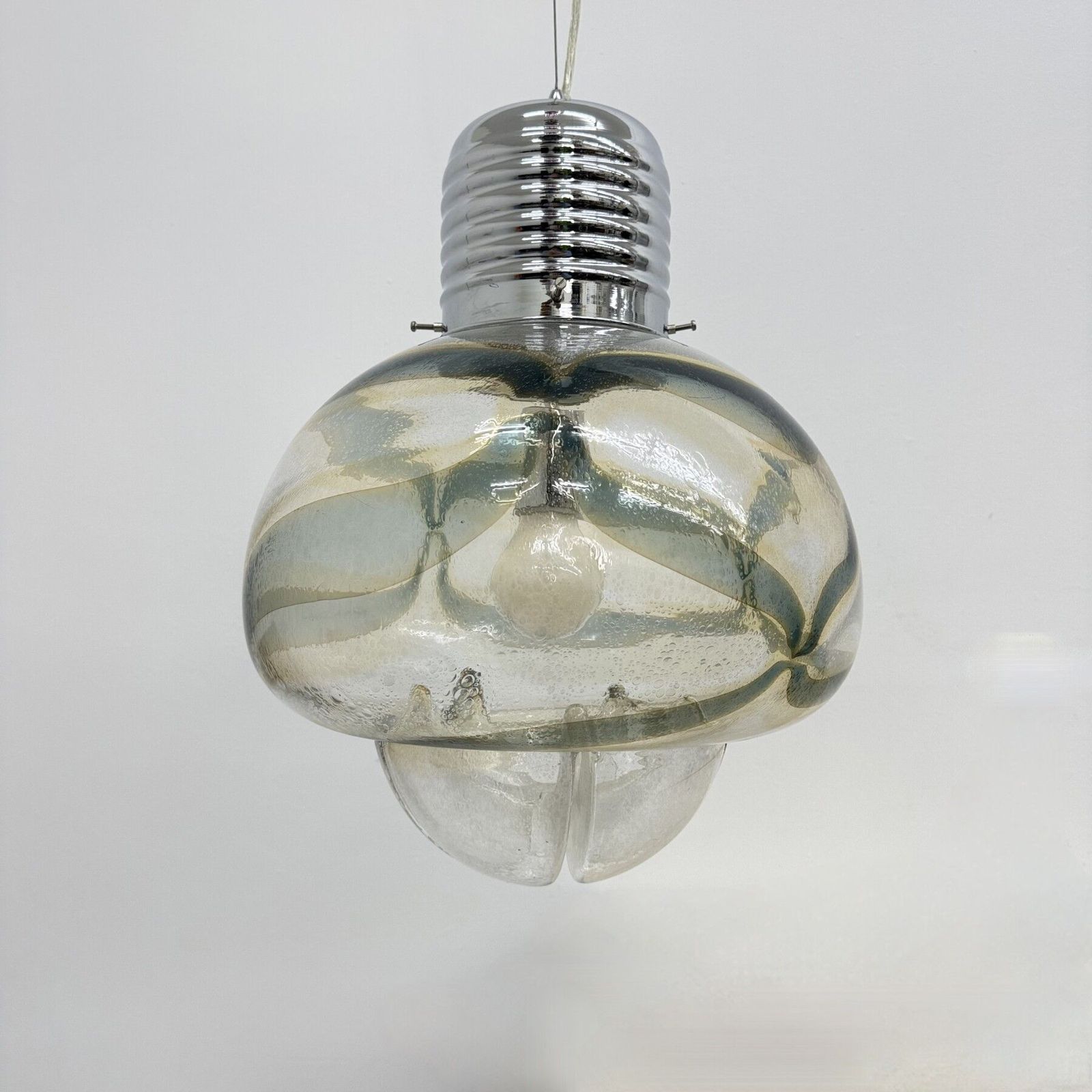 photo buy Large Mazzega Glass Hanging Lamp , 1970s , Italy