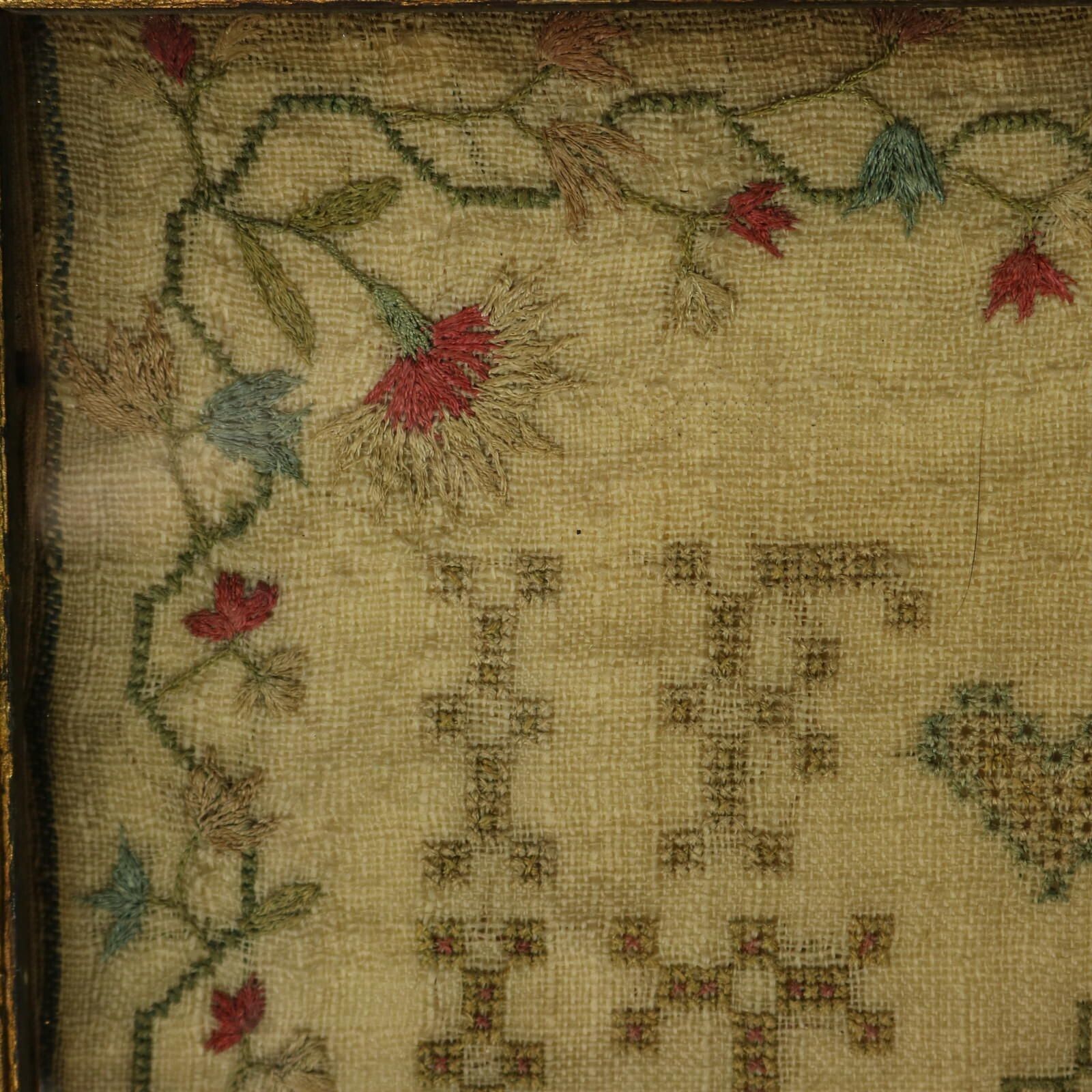 Antiek Schots borduurwerk, 1781, door Betty Ferguson photo Textiel