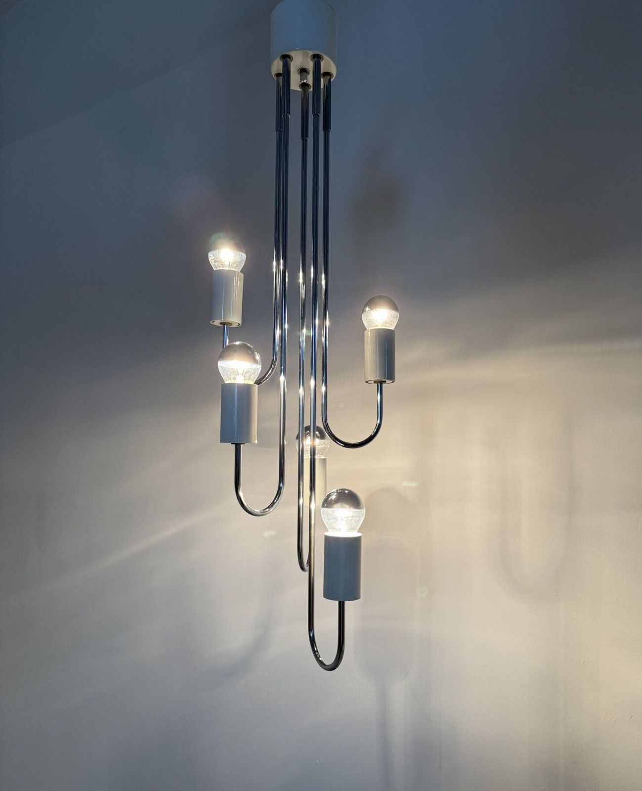 Mid Century Hanging Lamp By Gaetano Sciolari , 1970s , Italy photo furniture