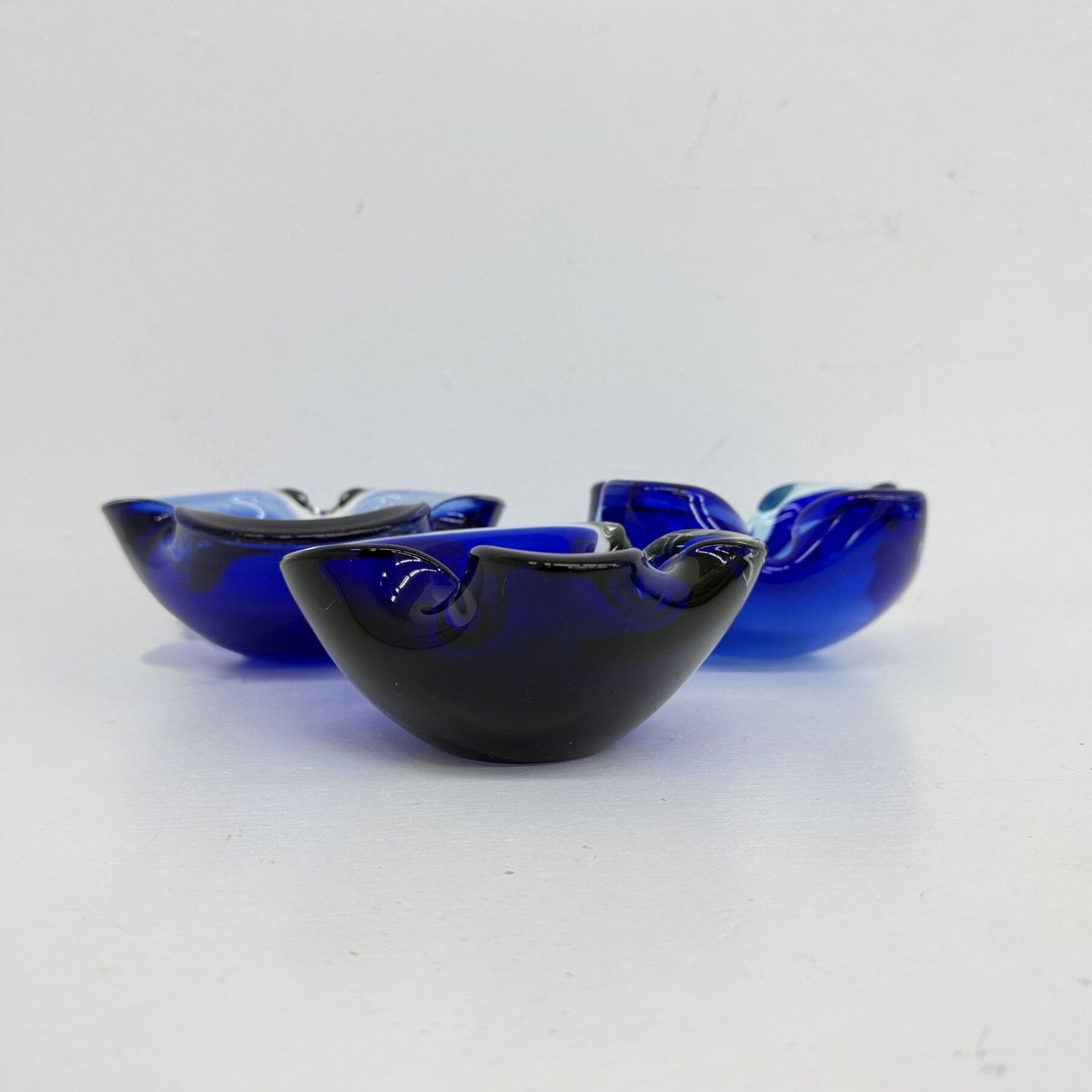 Mid-Century Design Set van 6 Blauwe Murano Glazen Schalen, jaren 1970 photo 1285.0