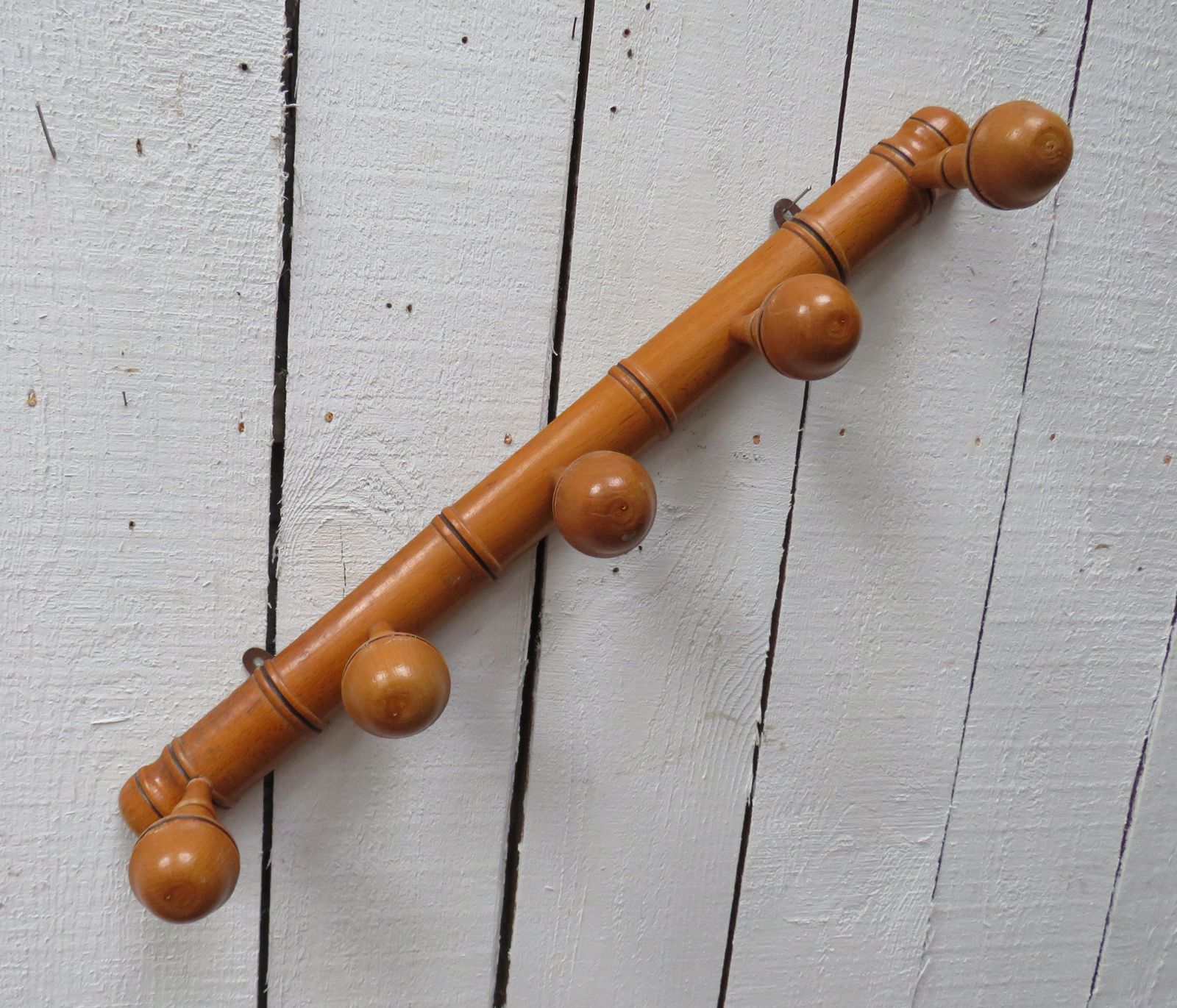 Antique Faux Bamboo Coat Hooks photo furniture