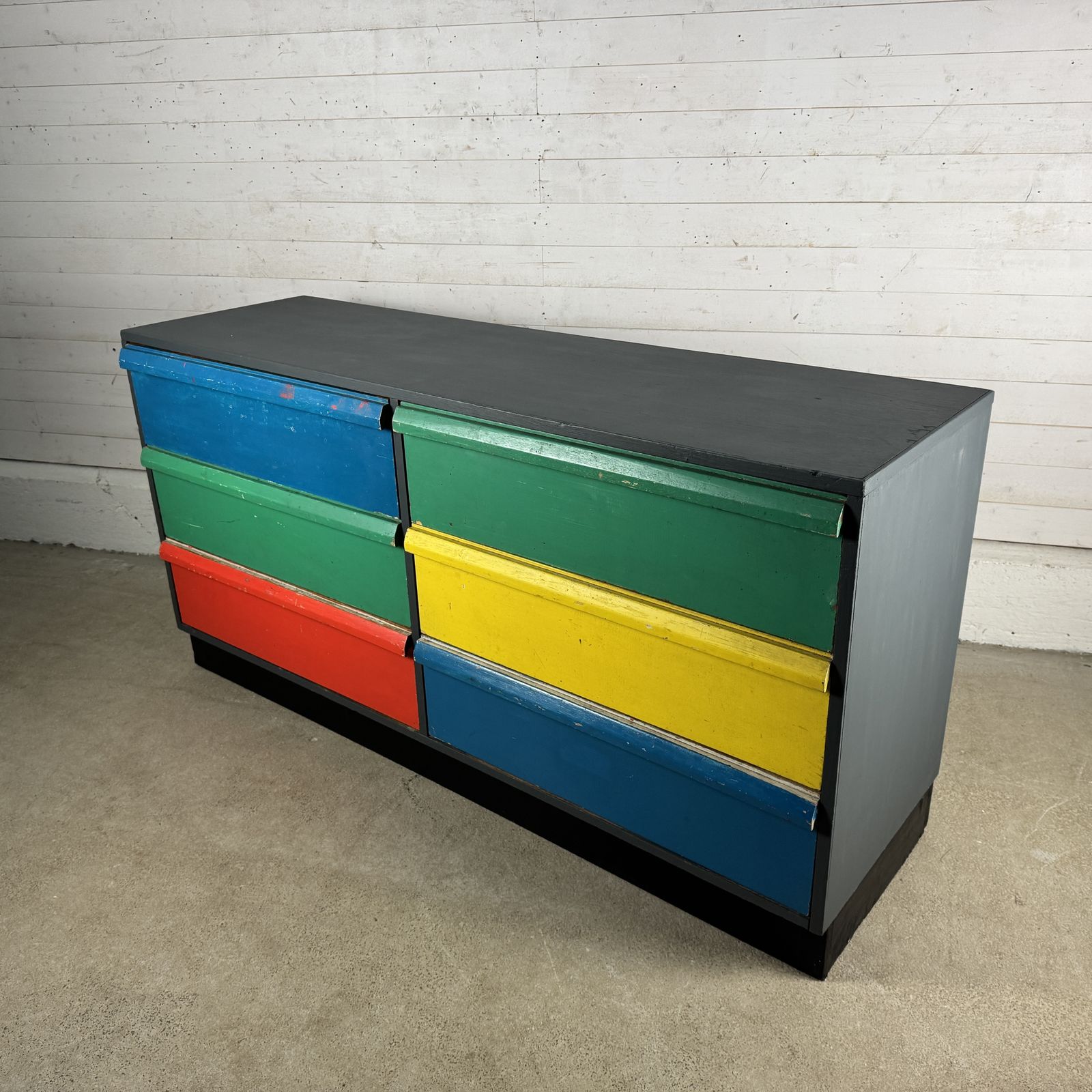 Vintage Painted School Drawers Unit photo vinterior