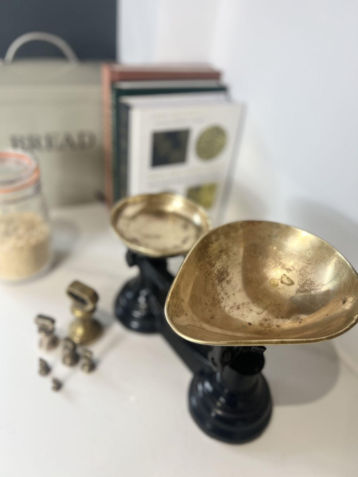 Vintage Cast Iron Scales With Weights photo Home Decor