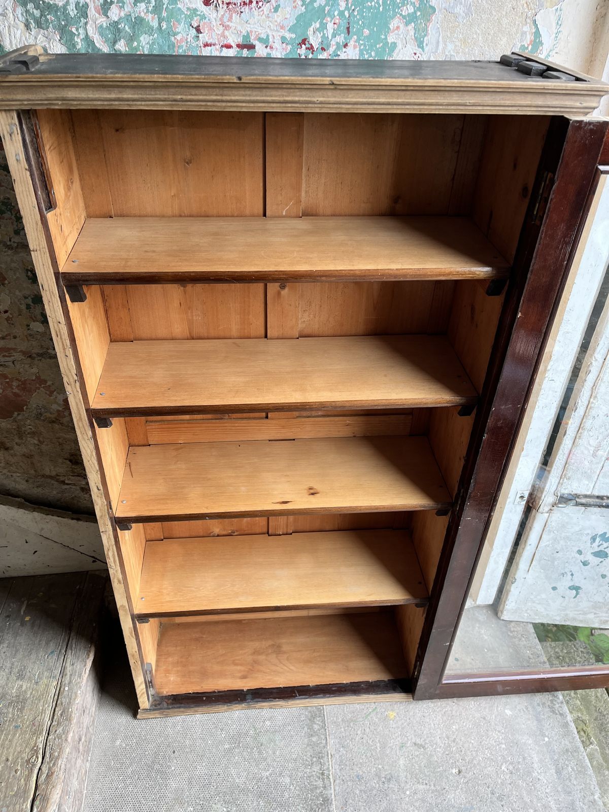 photo for sale Victorian Pine Display Cabinet