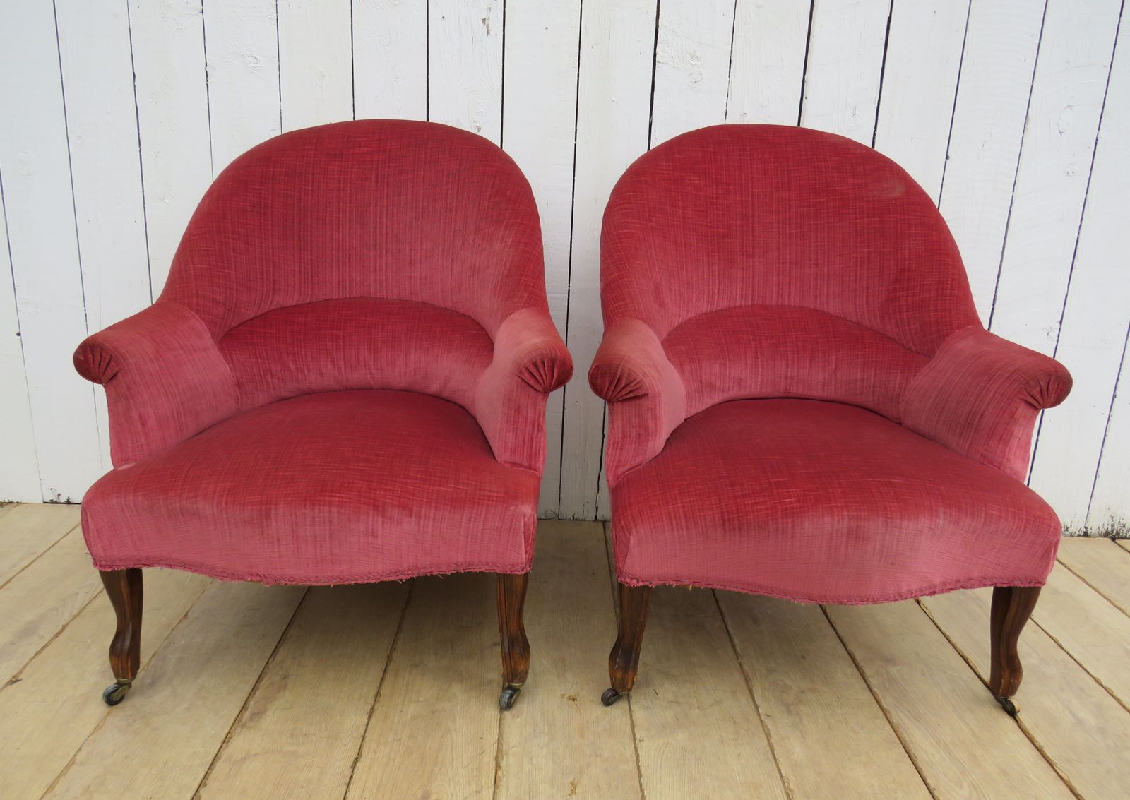Pair Of Antique Napoleon III Tub Armchairs photo furniture