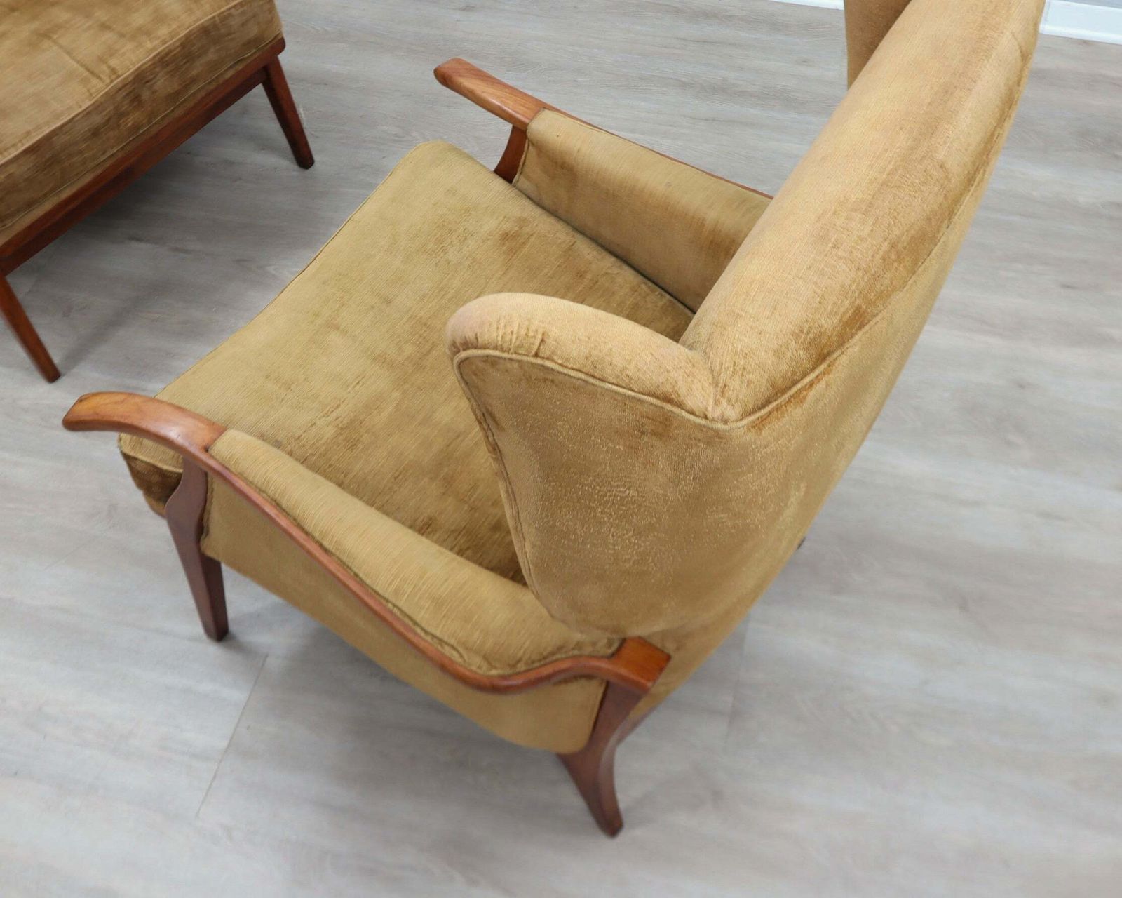 2622.0 Camea Italiaanse Relaxfauteuils Dralon Velvet, Set Van 2, Ca. Jaren 1950 photo