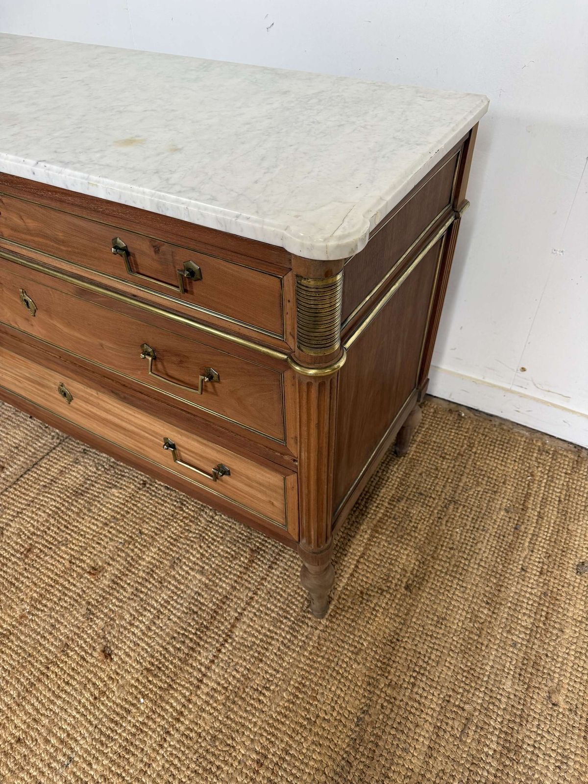 Louis XVI Style Scrubbed Mahogany Commode  Chest Of Drawers photo furniture