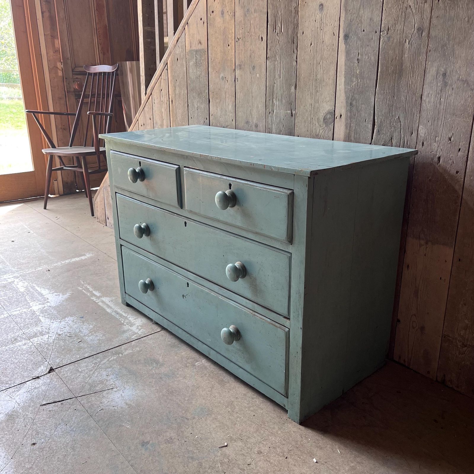 Victorian Painted Pine Chest Of Drawers photo Furniture