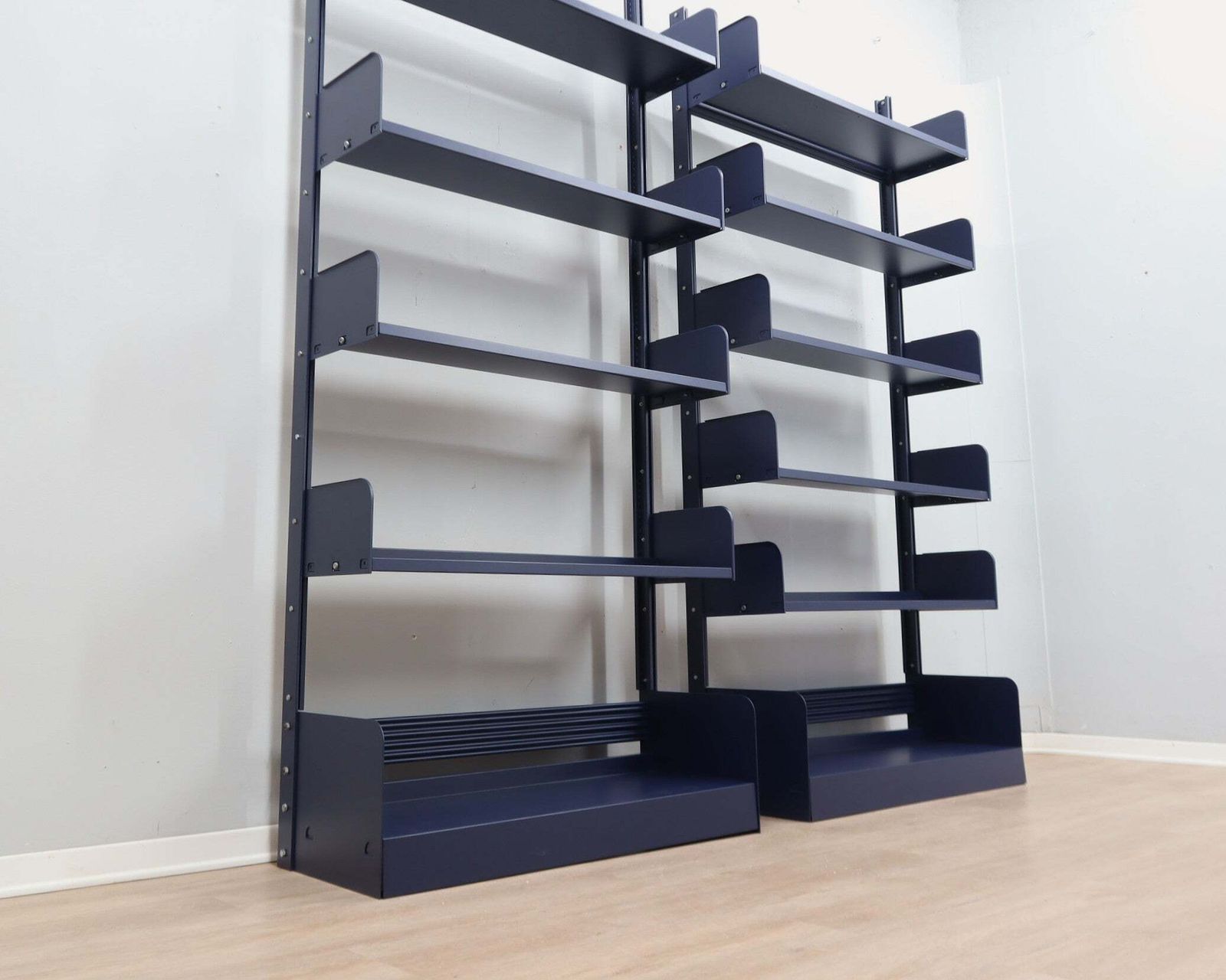 Restored Congresso Modular Metal Bookcase Lips Vago 1970s, Set Of 2 photo vinterior