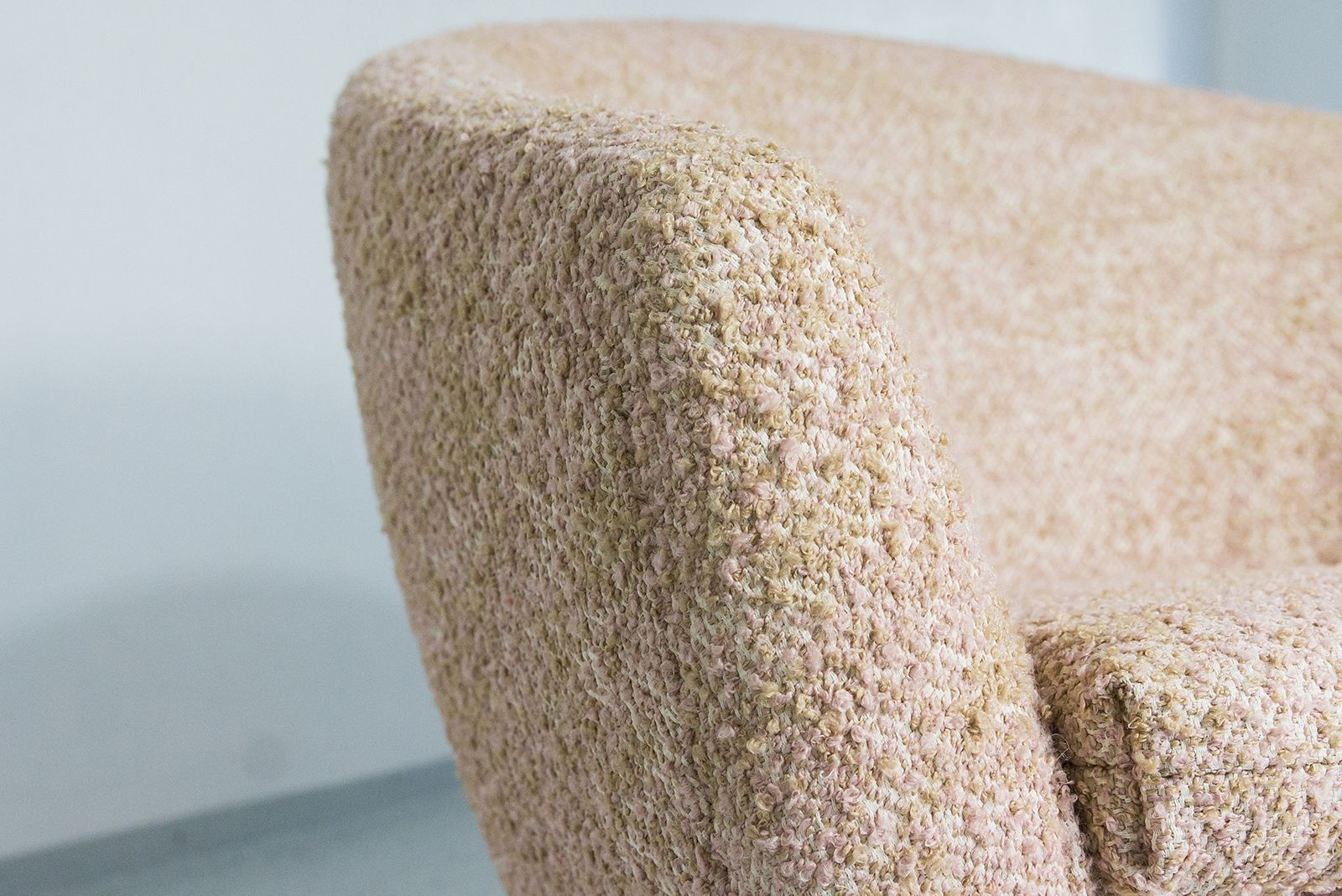 photo vinterior Vintage Roze Fauteuils Met Schelpvormige Rugleuning Van Lfm, Polen, Jaren 1970, Set Van 2
