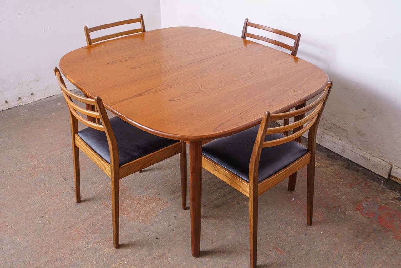 Furniture G Plan Mid Century Teak Extending Dining Table With 4 Chairs photo
