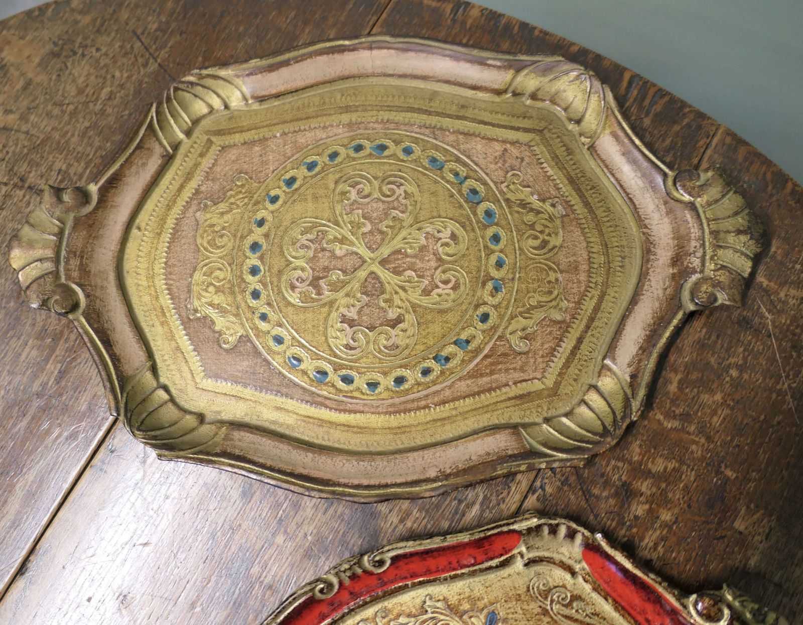 Decorative Carved And Gold Painted Italian Sideboard Tray A Very Attractive Piece photo furniture