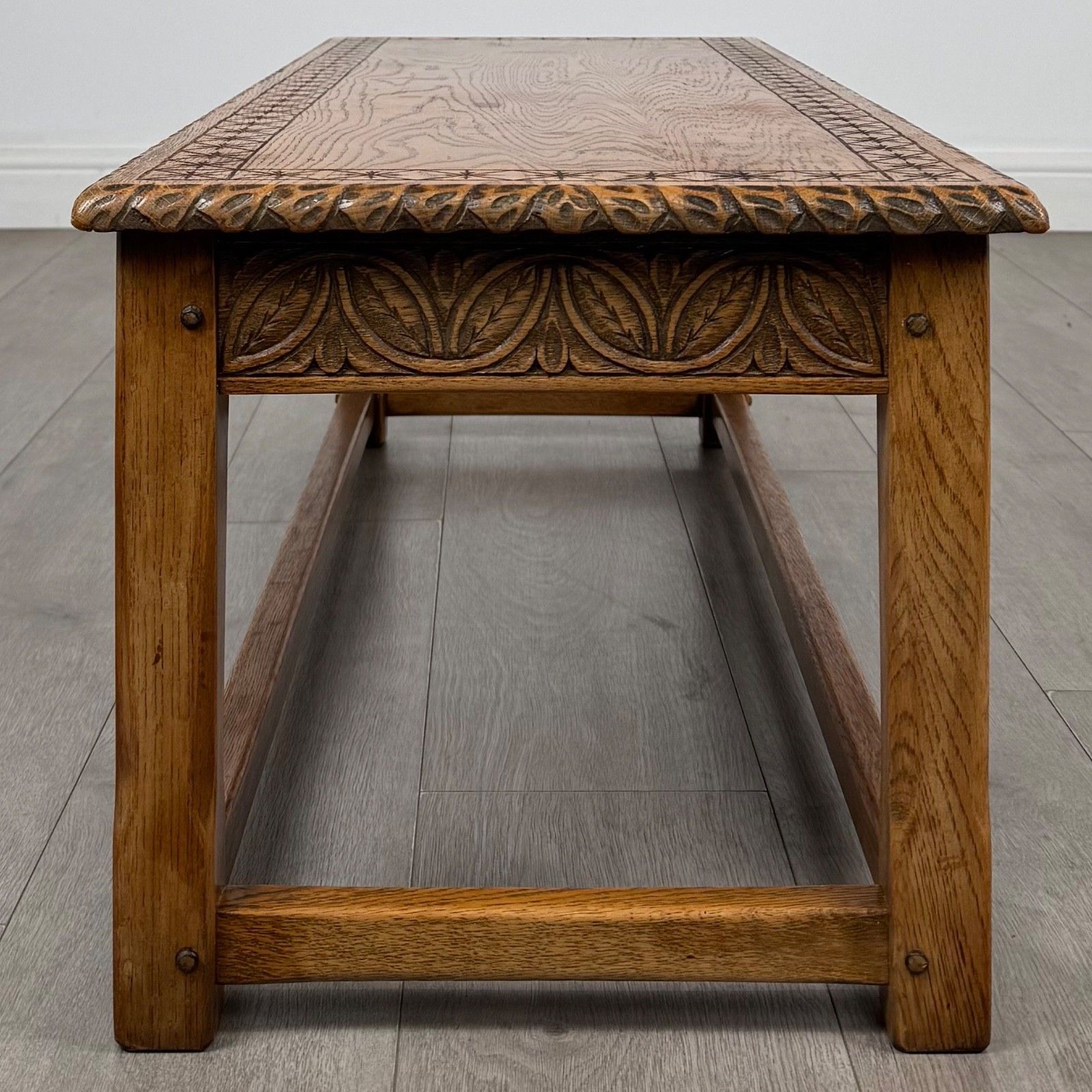 Antique 20th Century Edwardian Coffee Table In Golden Oak ( Af 5902 ) photo for sale