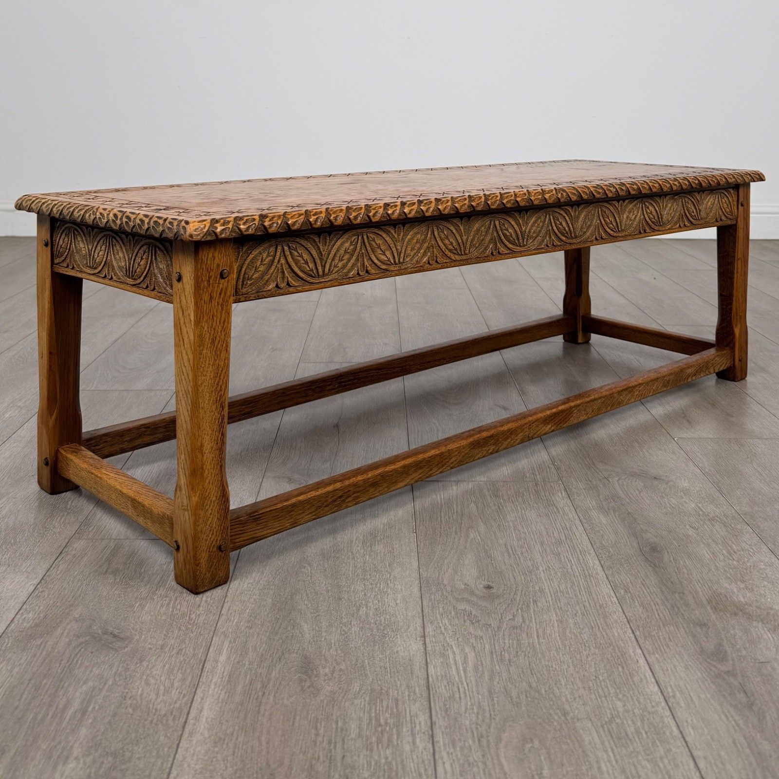Antique 20th Century Edwardian Coffee Table In Golden Oak ( Af 5902 ) photo Furniture