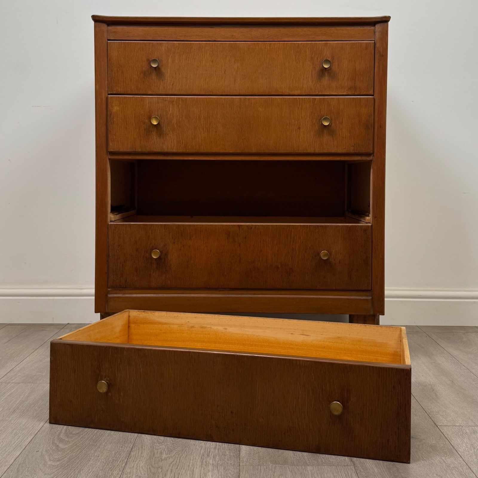 photo for sale Vintage 20th Century Chest Of Drawers In Golden Oak ( Af 5835 )