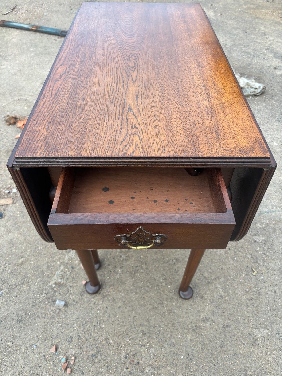 Antique Georgian Mahogany Drop Leaf Table With Two Drawers photo buy
