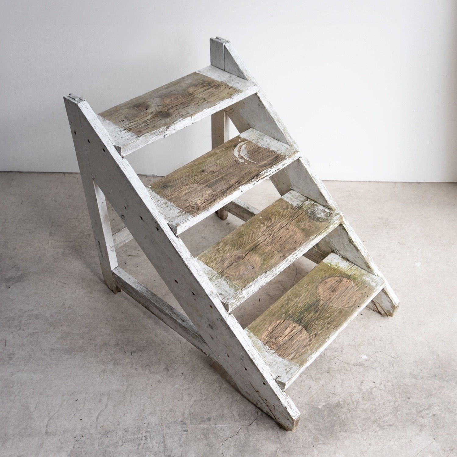 Set Of Antique Estate Made Painted Pine Country House Steps, English, 19th C. photo furniture