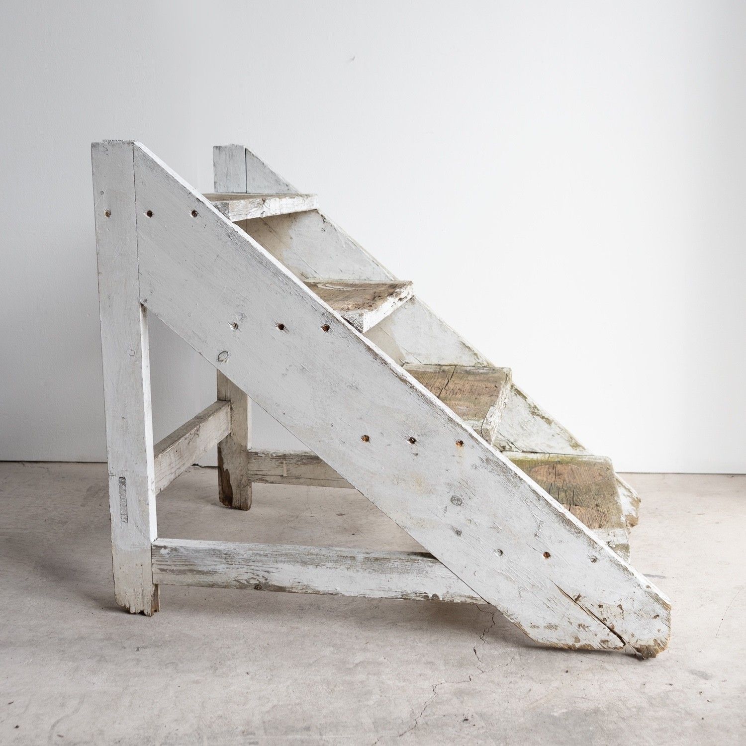 Set Of Antique Estate Made Painted Pine Country House Steps, English, 19th C. photo for sale