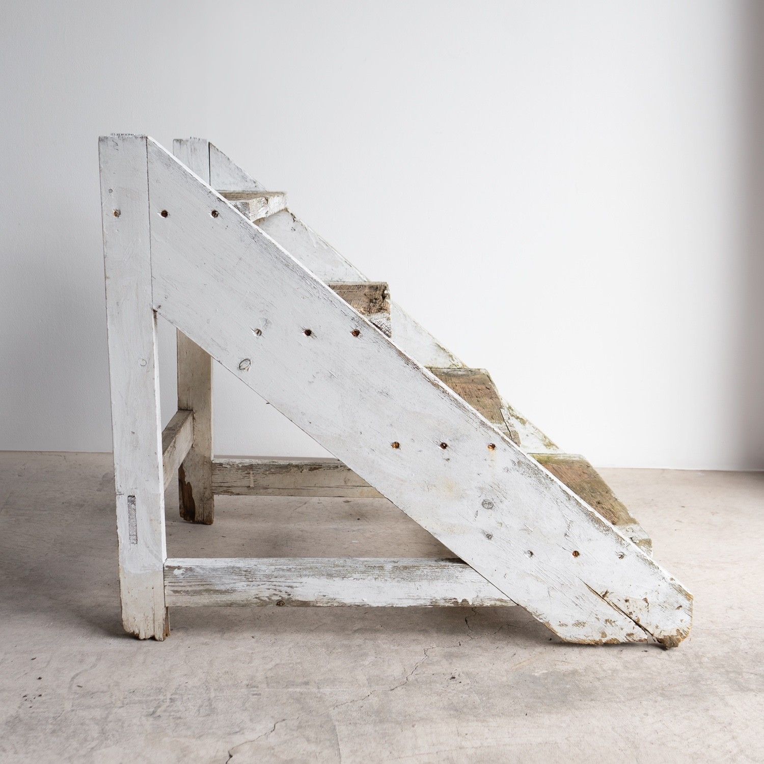 Set Of Antique Estate Made Painted Pine Country House Steps, English, 19th C. photo Home Decor