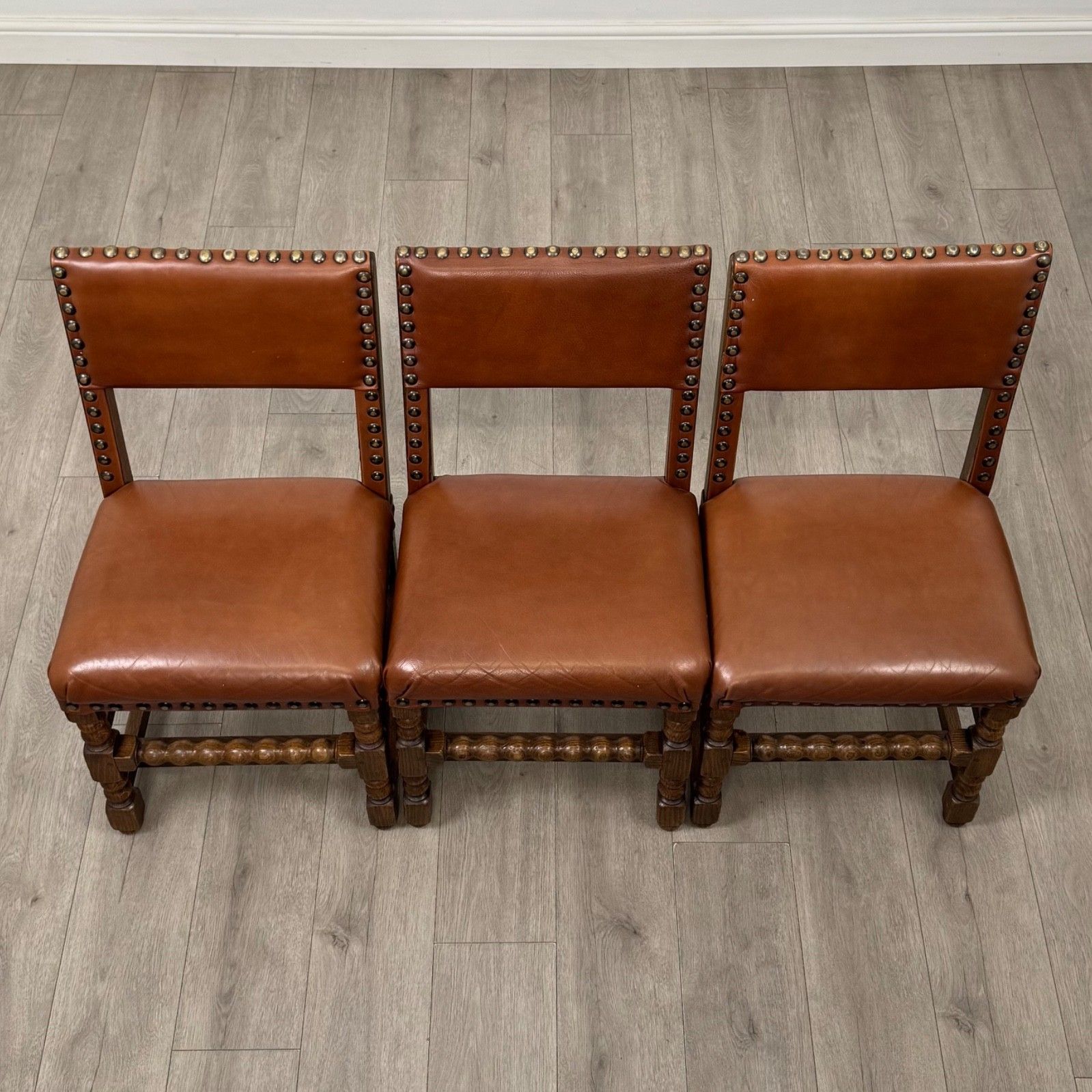 Antique 20th Century Edwardian Set Of 6 Dining Chairs In Oak ( Af 5910 ) photo buy