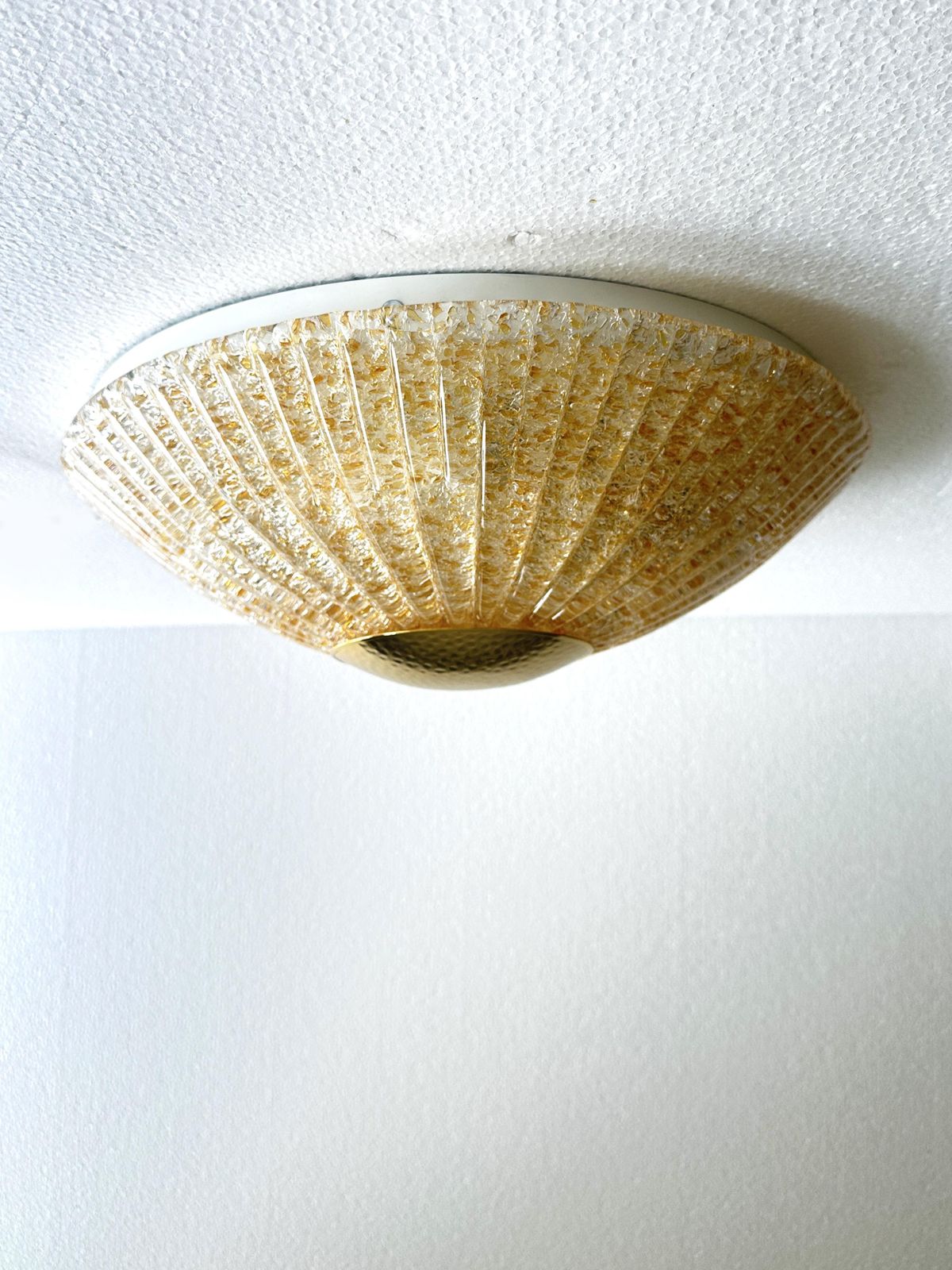 Venetian Gold “Graniglia” Murano Glass Flush Mount photo Lighting
