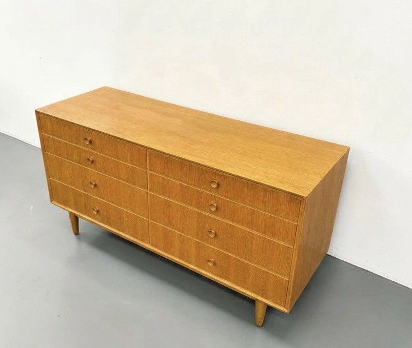 Meredew Light Oak Chest Of Drawers Wide Boy Rare Mid Century C1960s photo Furniture