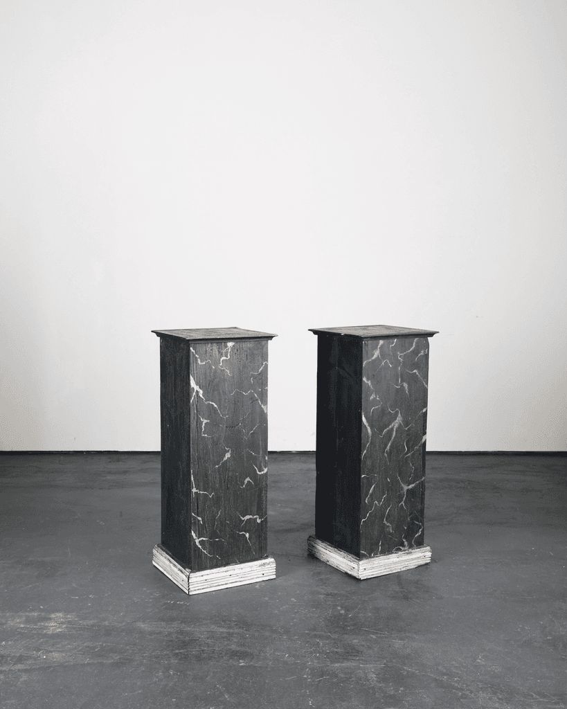 Pair Of Early 20th C. Painted Plinths photo Home Decor