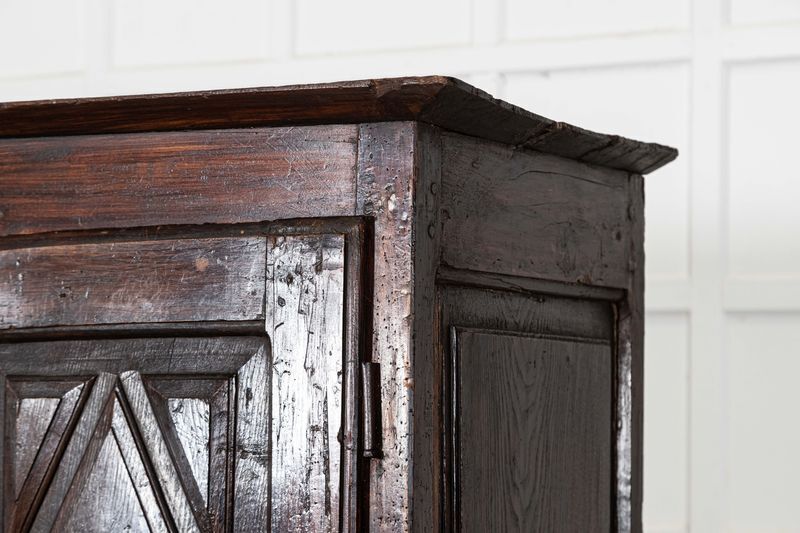 photo for sale 18thc French Povincial Ash Diamond Point Armoire