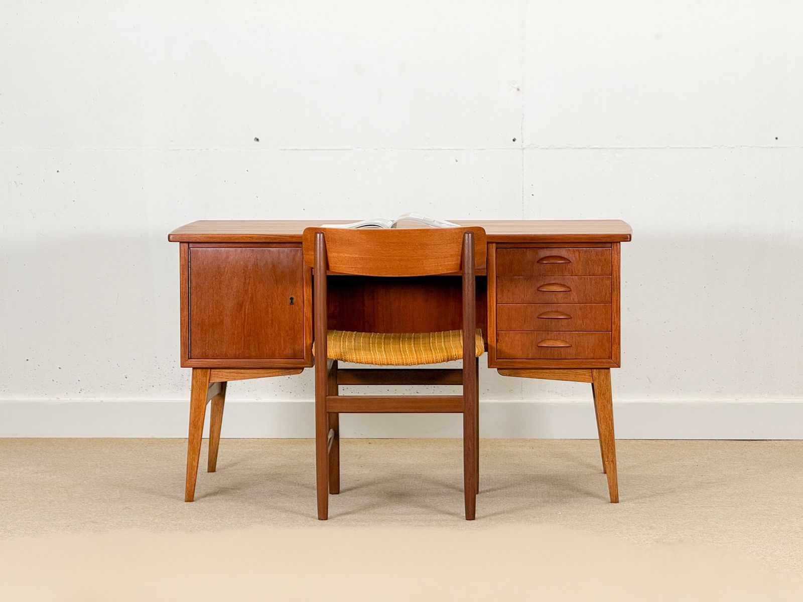 photo buy Svend å. Madsen Mid Century Danish Teak Desk, Denmark, 1960s
