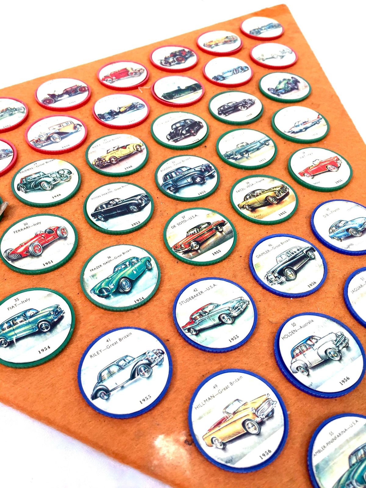 Antique Advertising   45 Jell O Picture Wheels Car Coin Collection Vintage C1960 photo buy