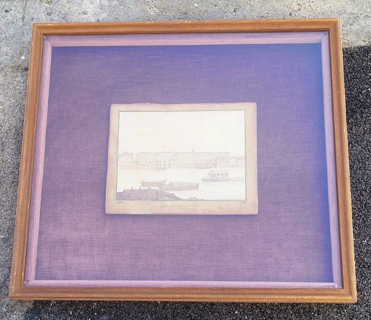 Kunst Suite van 3 gezichten op Rome, ingelijste tekeningen, onleesbare signatuur, begin 19e eeuw photo
